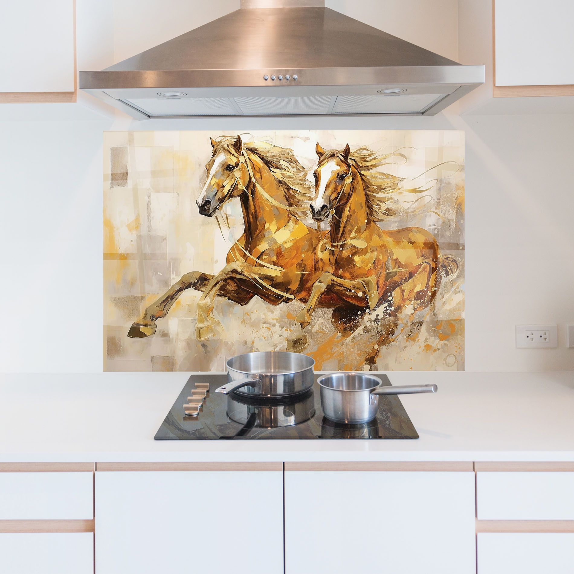 Light Brown Horses Running mockup 5