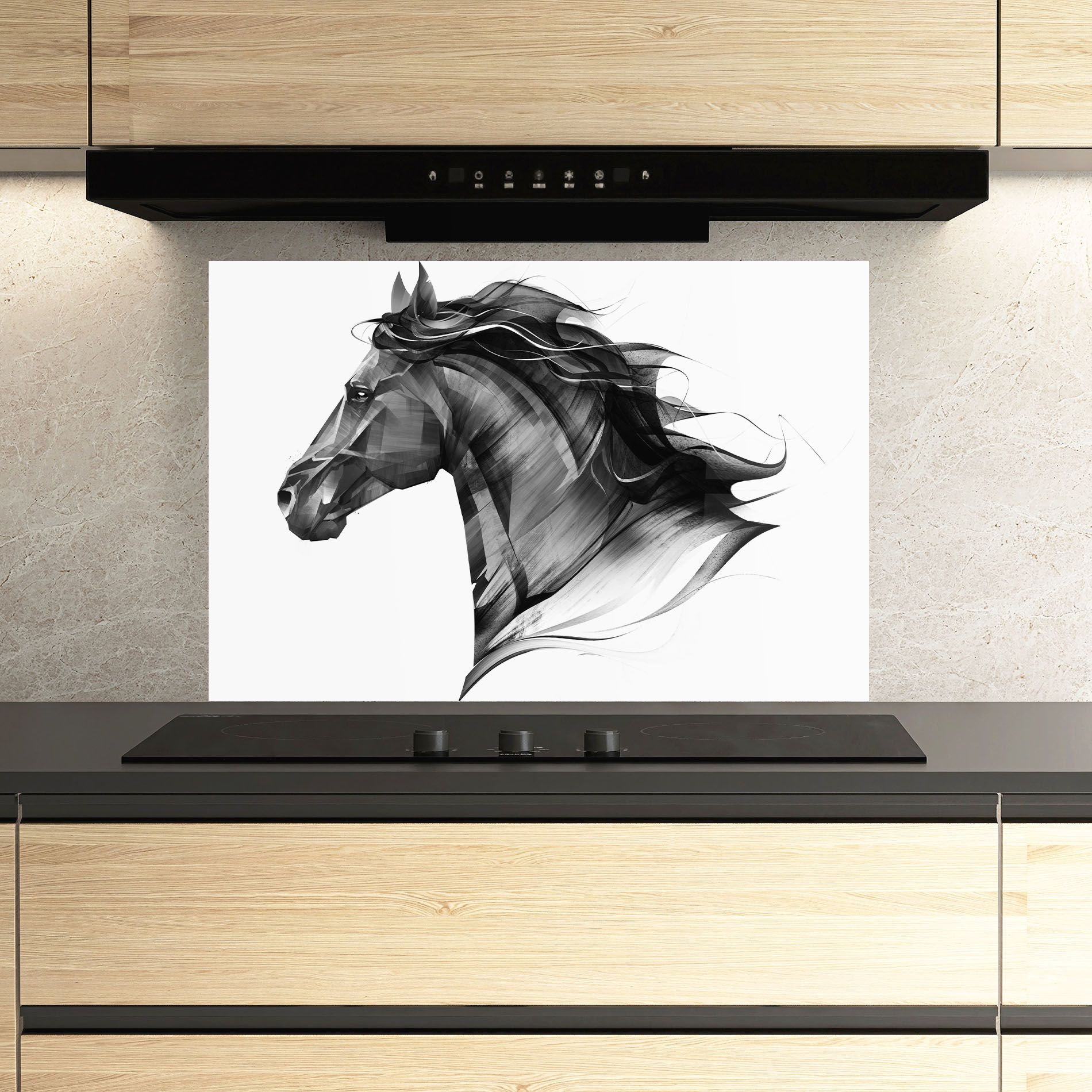 Black Portrait Horse mockup 3