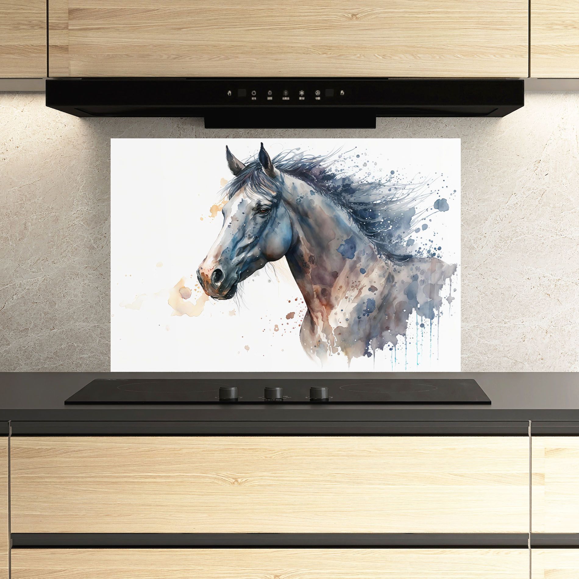 Blue Horse Painting mockup 3