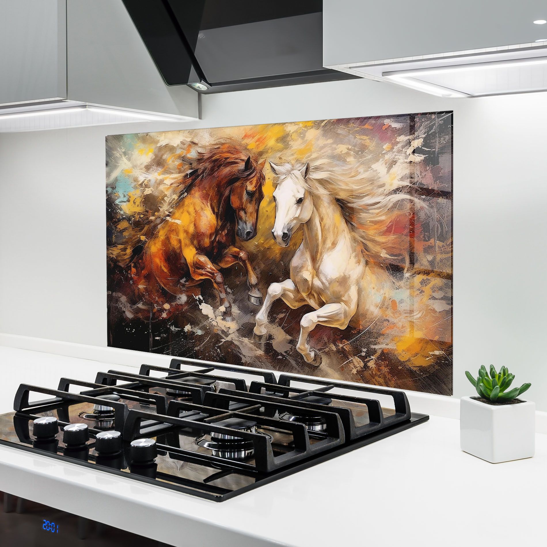 Brown White Horses mockup 6