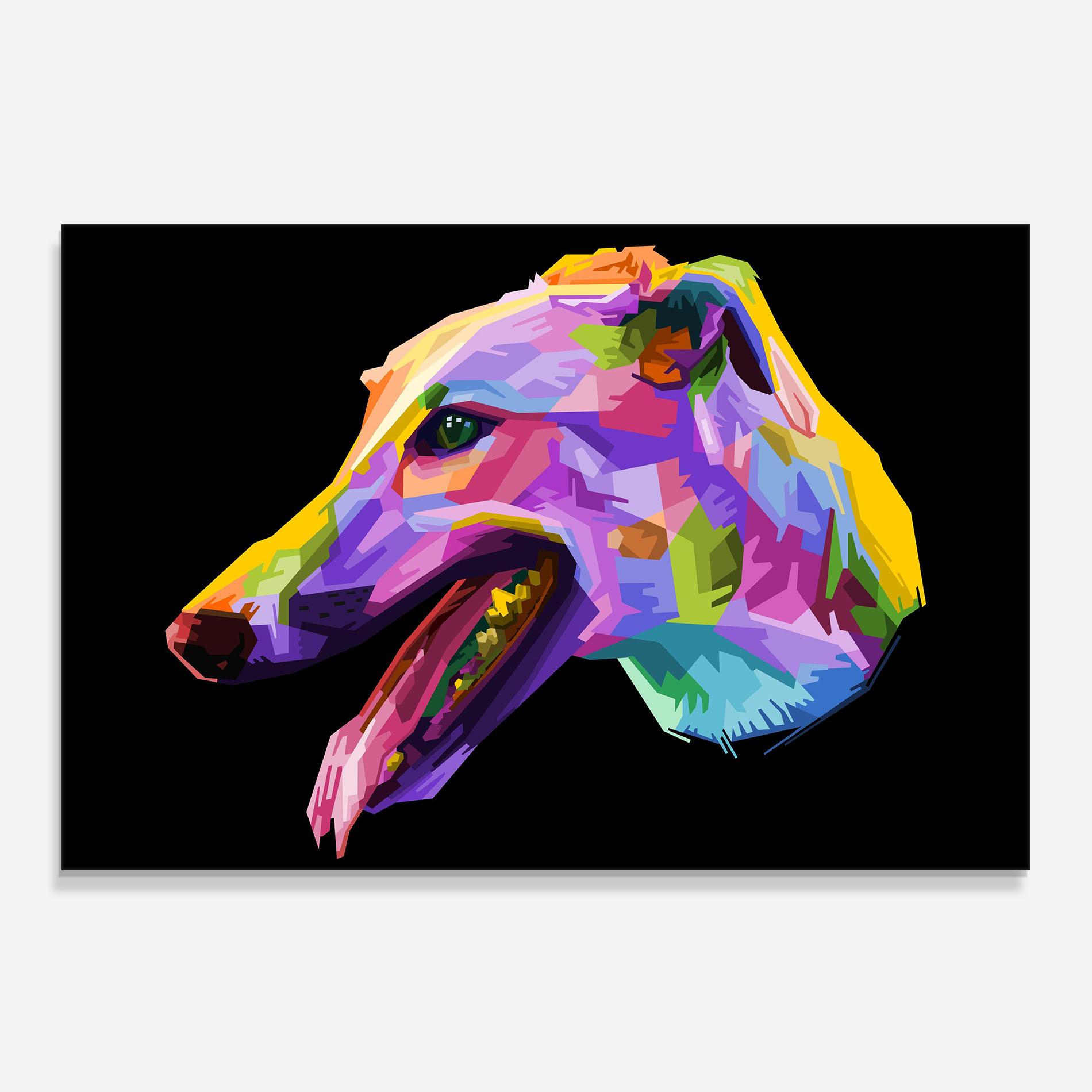 Стъклен панел за кухня Colorful Dog Art mockup 0