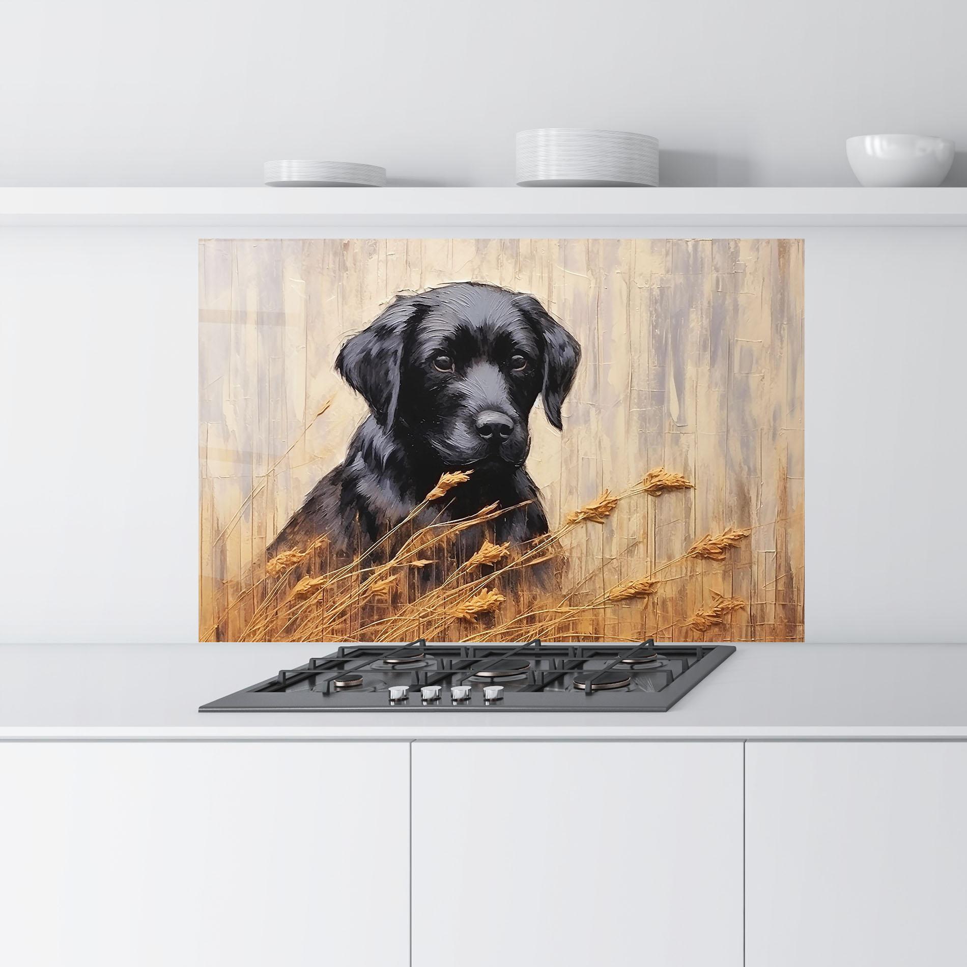 Стъклен панел за кухня Black Dog Art mockup 9