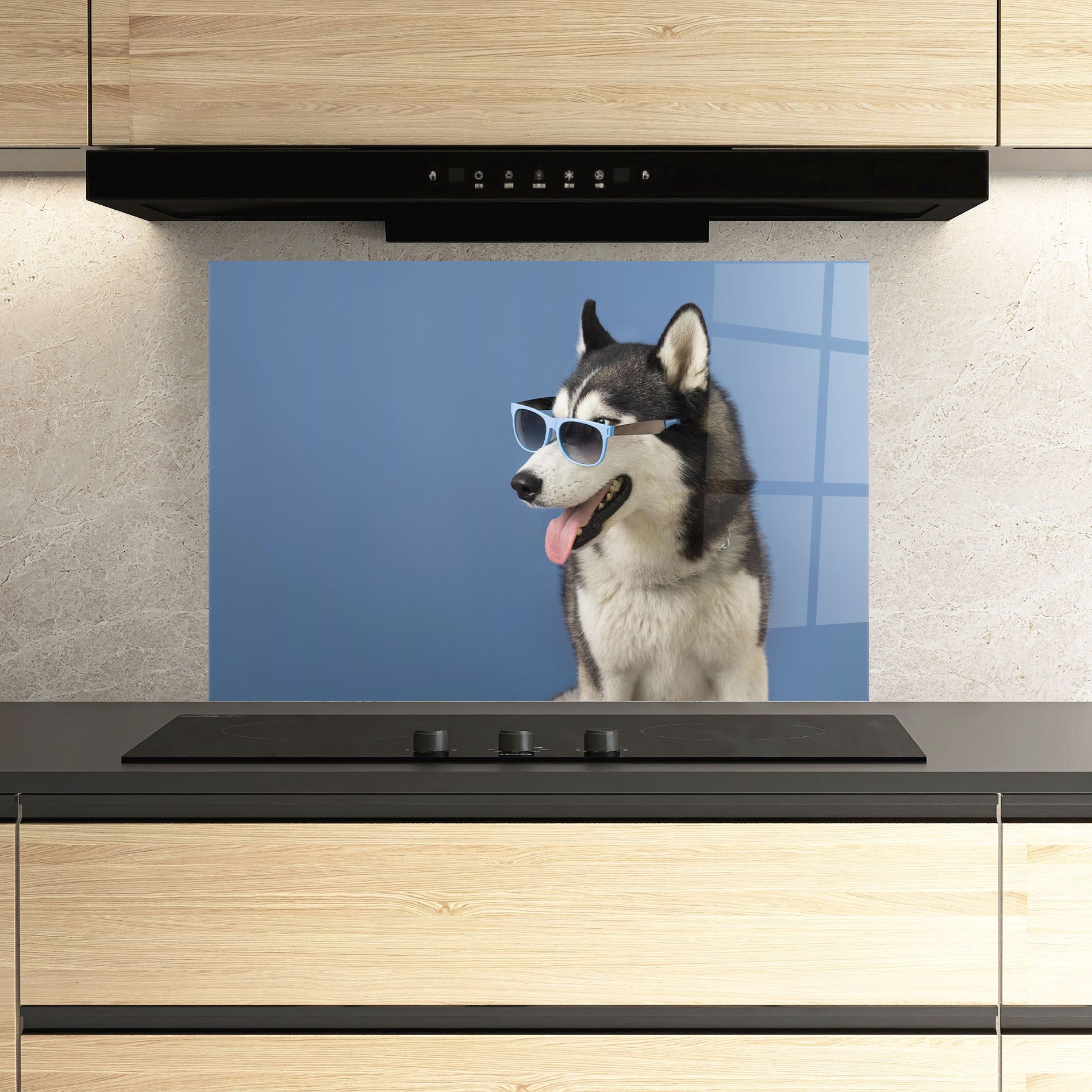 Blue Glasses Dog mockup 3