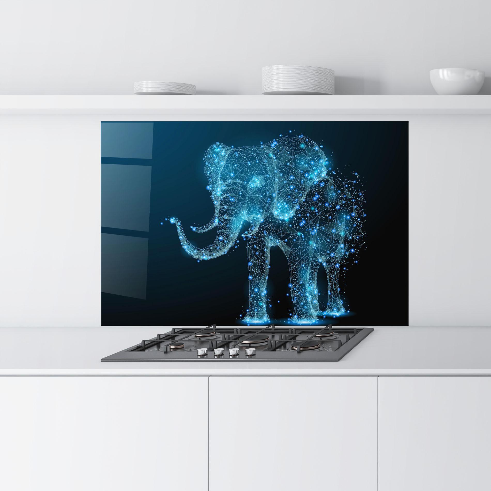 Стъклен панел за кухня Digital Elephant mockup 9