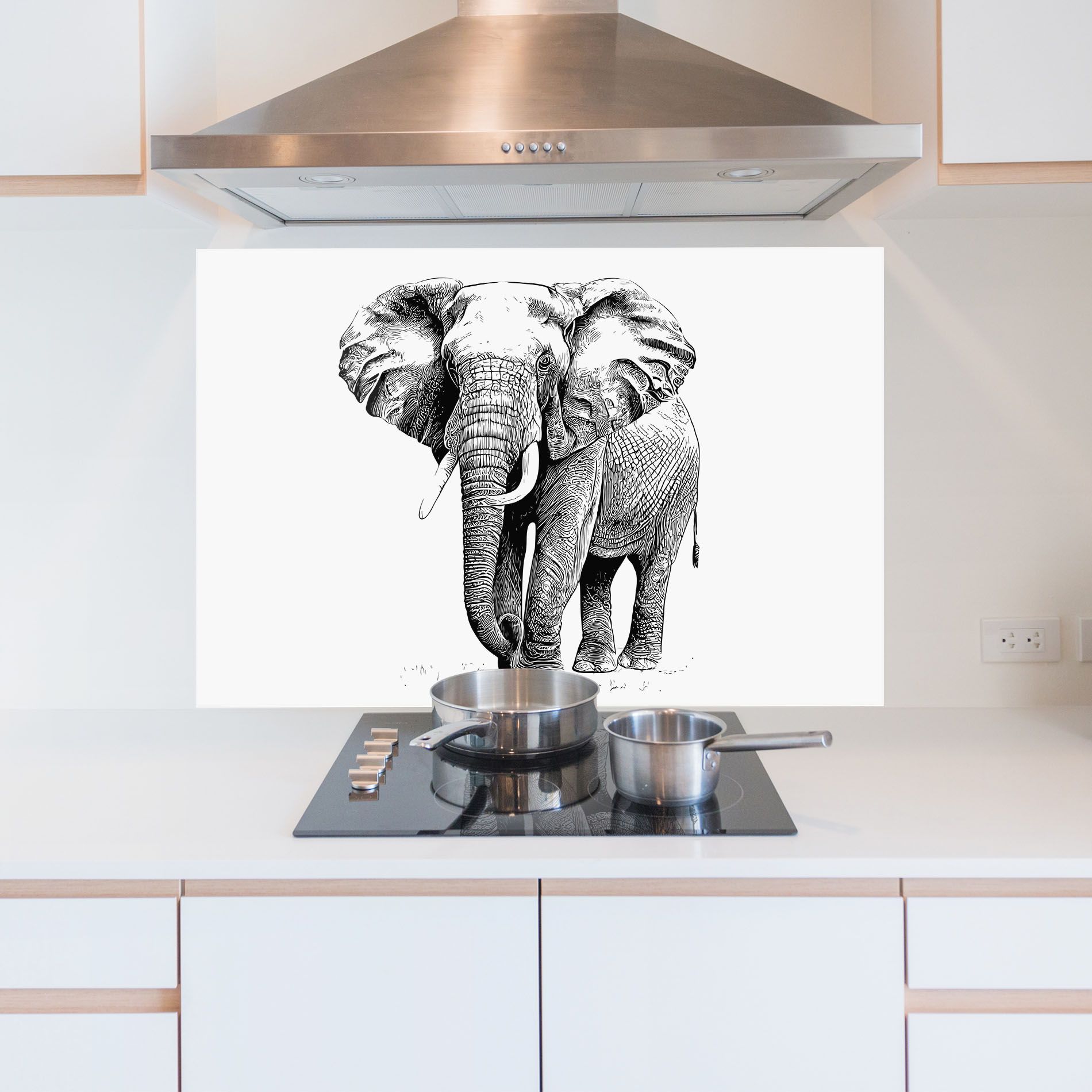 Black Lines Elephant mockup 5