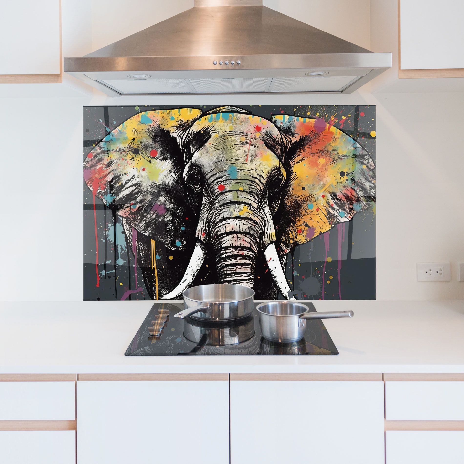 Elephant Portrait Art mockup 5