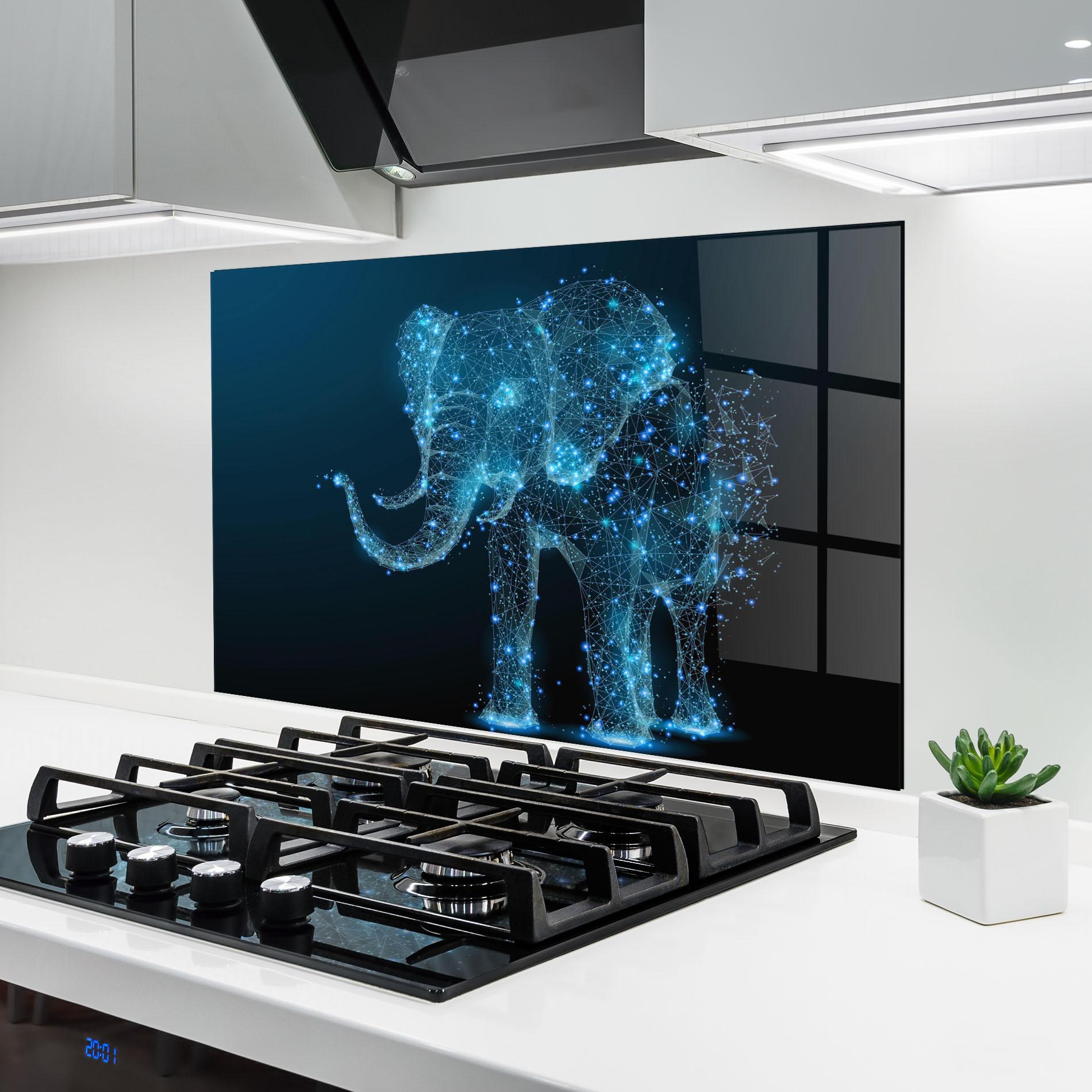Стъклен панел за кухня Digital Elephant mockup 6