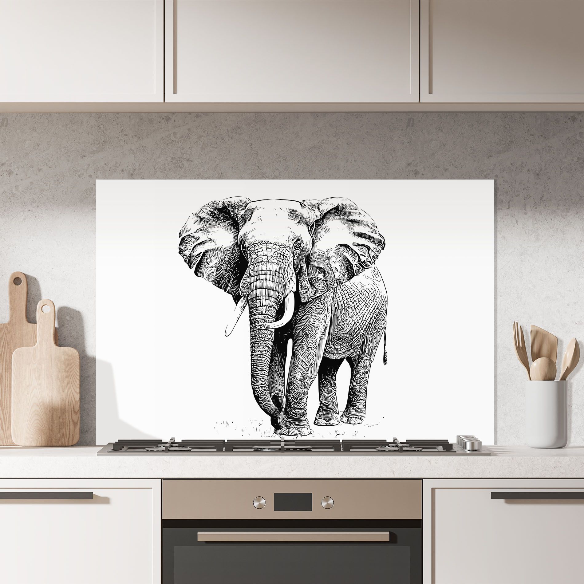 Black Lines Elephant mockup 7
