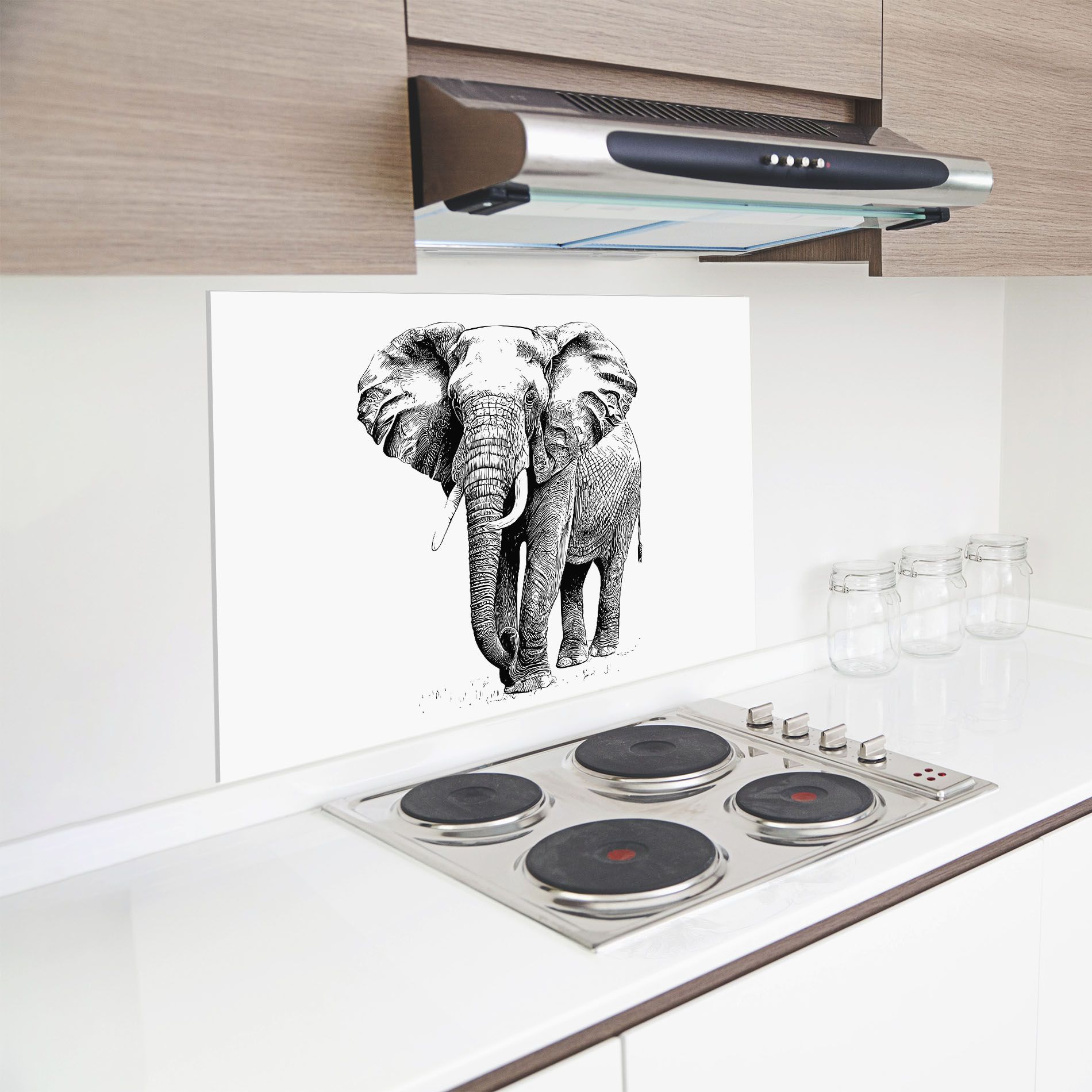 Black Lines Elephant mockup 8