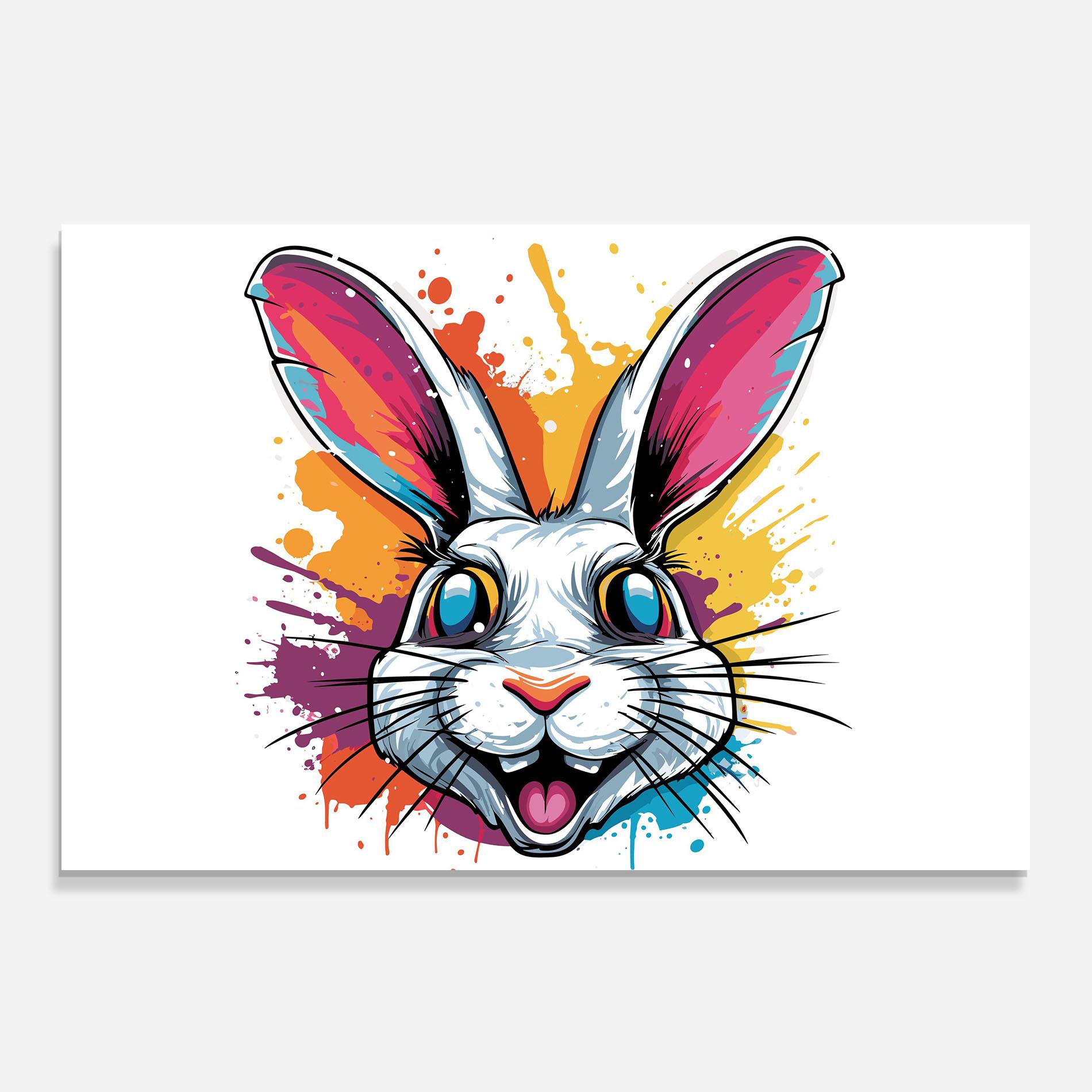 Стъклен панел за кухня Crazy Bunny mockup 0