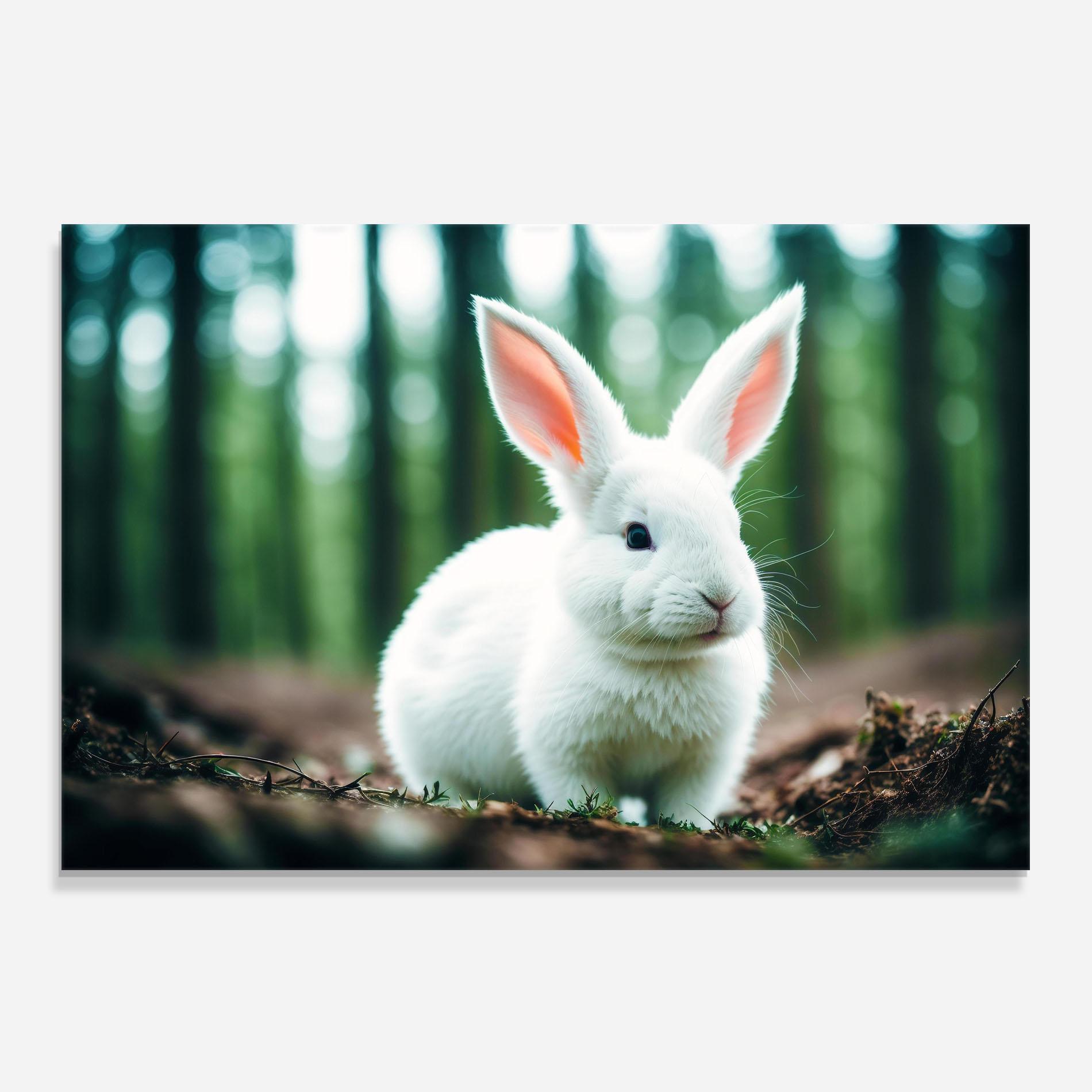 Стъклен панел за кухня Forest Bunny mockup 0