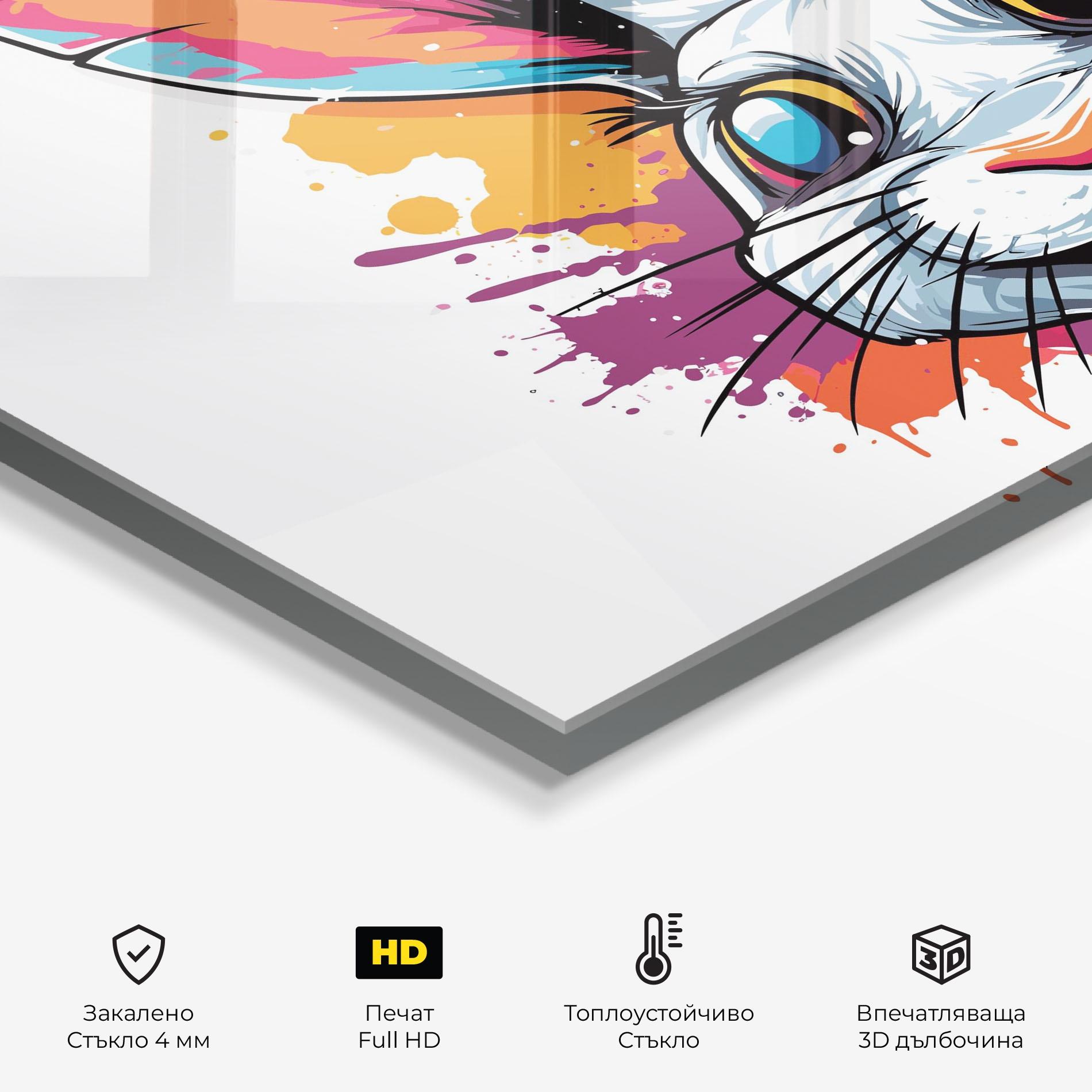 Стъклен панел за кухня Crazy Bunny mockup 2