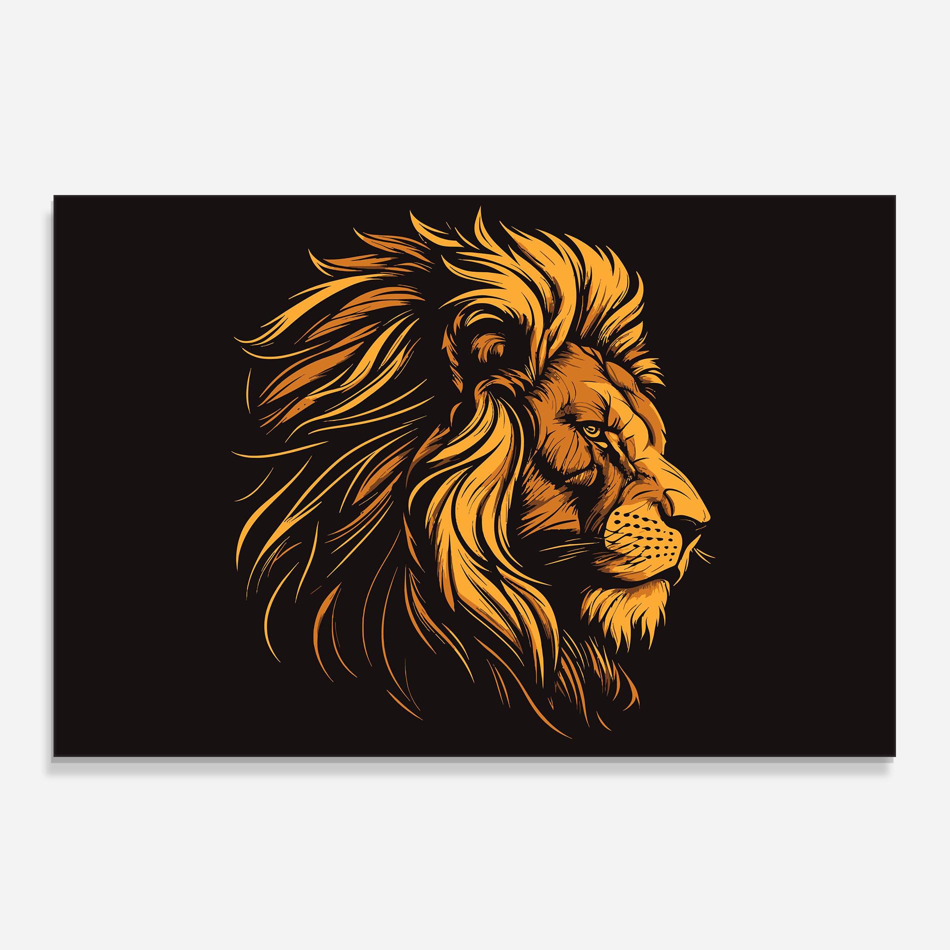 Стъклен панел за кухня Lion Symbol mockup 0