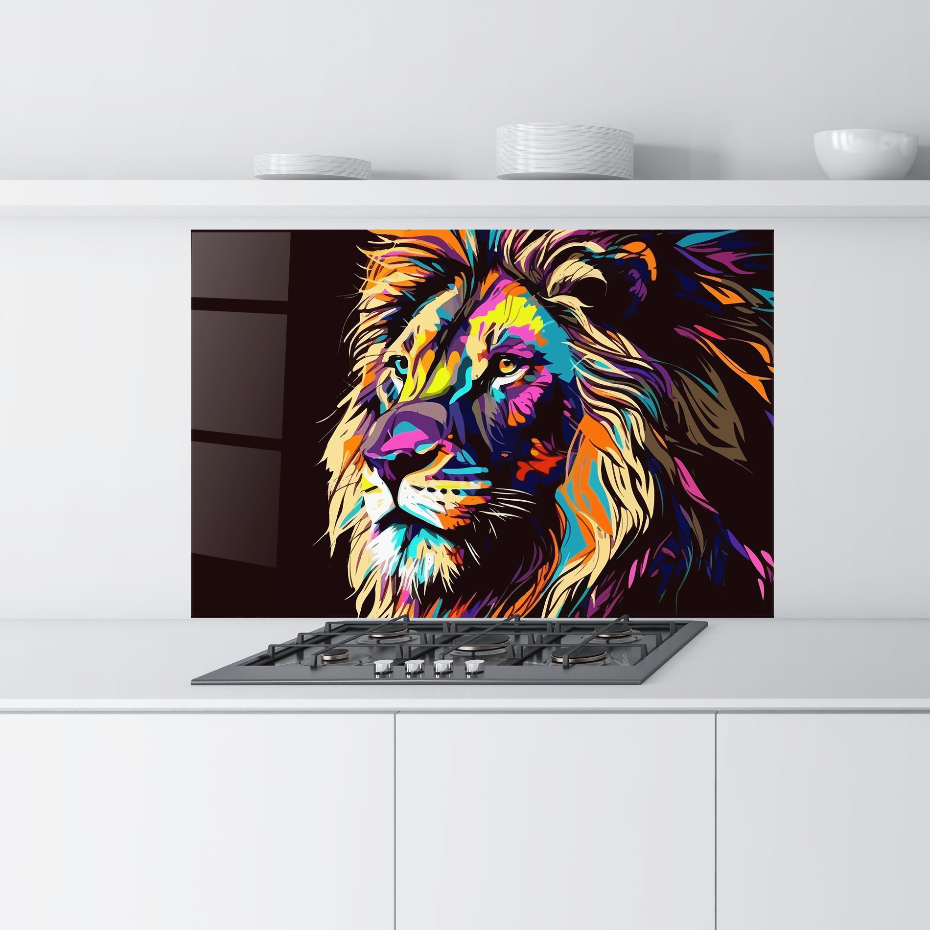 Purple Orange Lion mockup 9