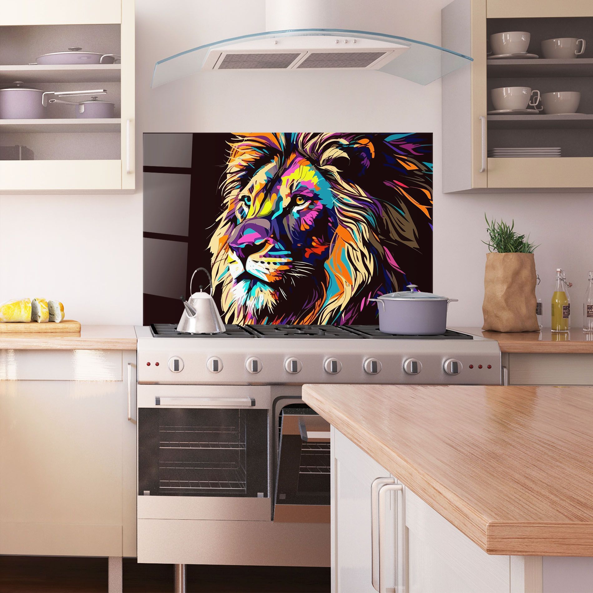 Purple Orange Lion mockup 1