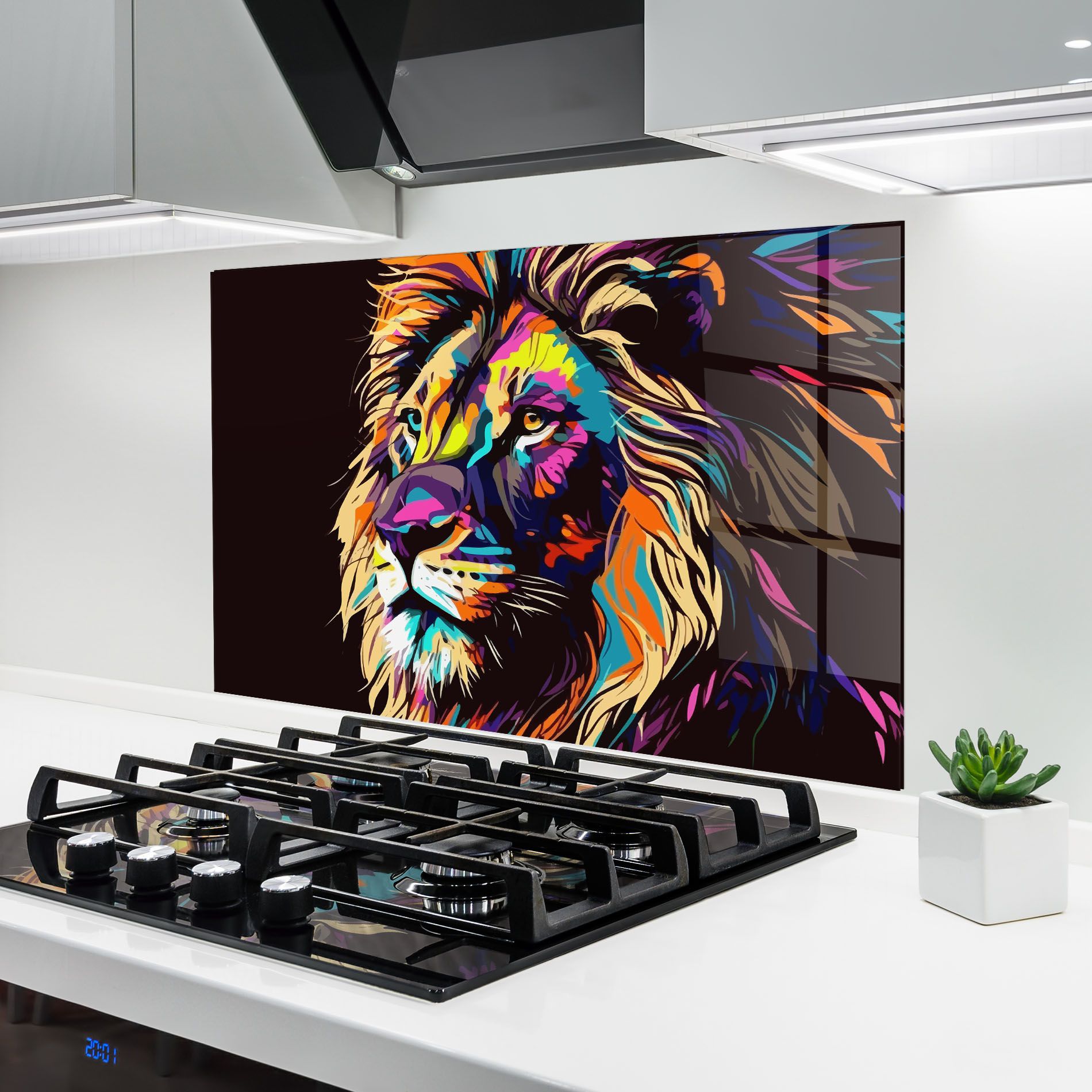 Purple Orange Lion mockup 6