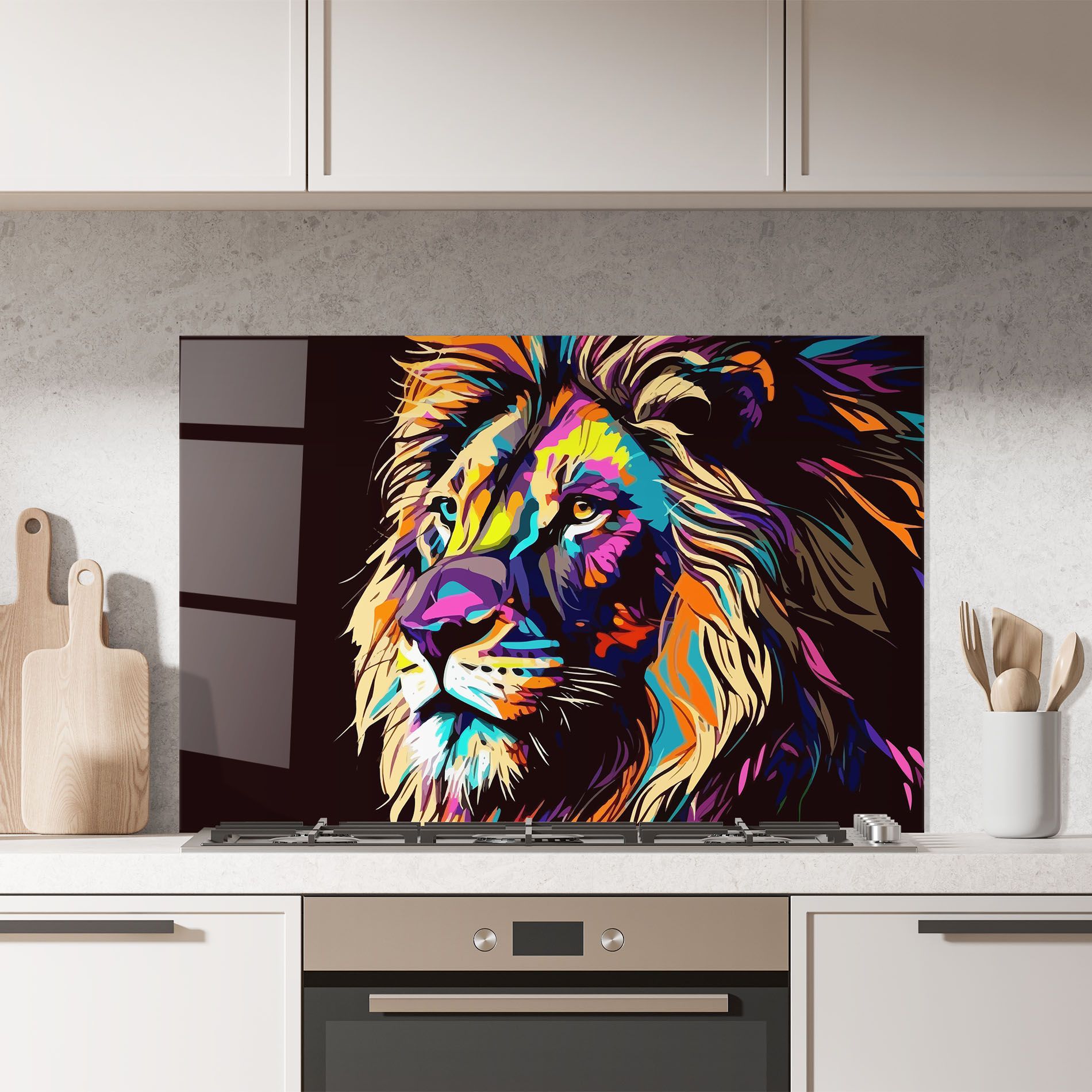 Purple Orange Lion mockup 7
