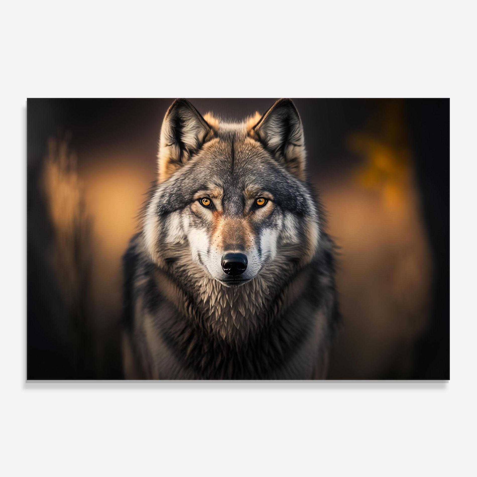 Стъклен панел за кухня Wild Gray Wolf mockup 0
