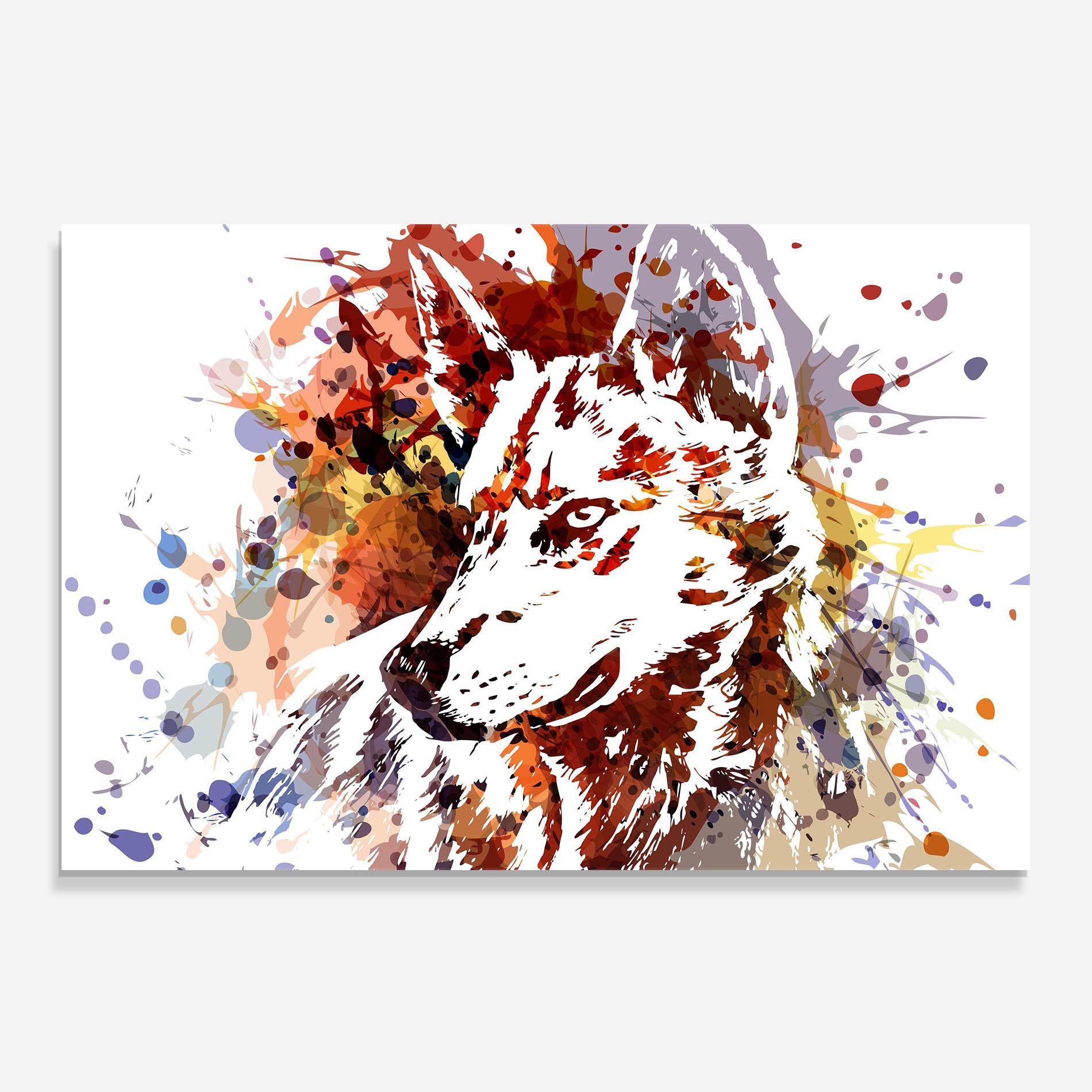 Стъклен панел за кухня Wolf Splash mockup 0