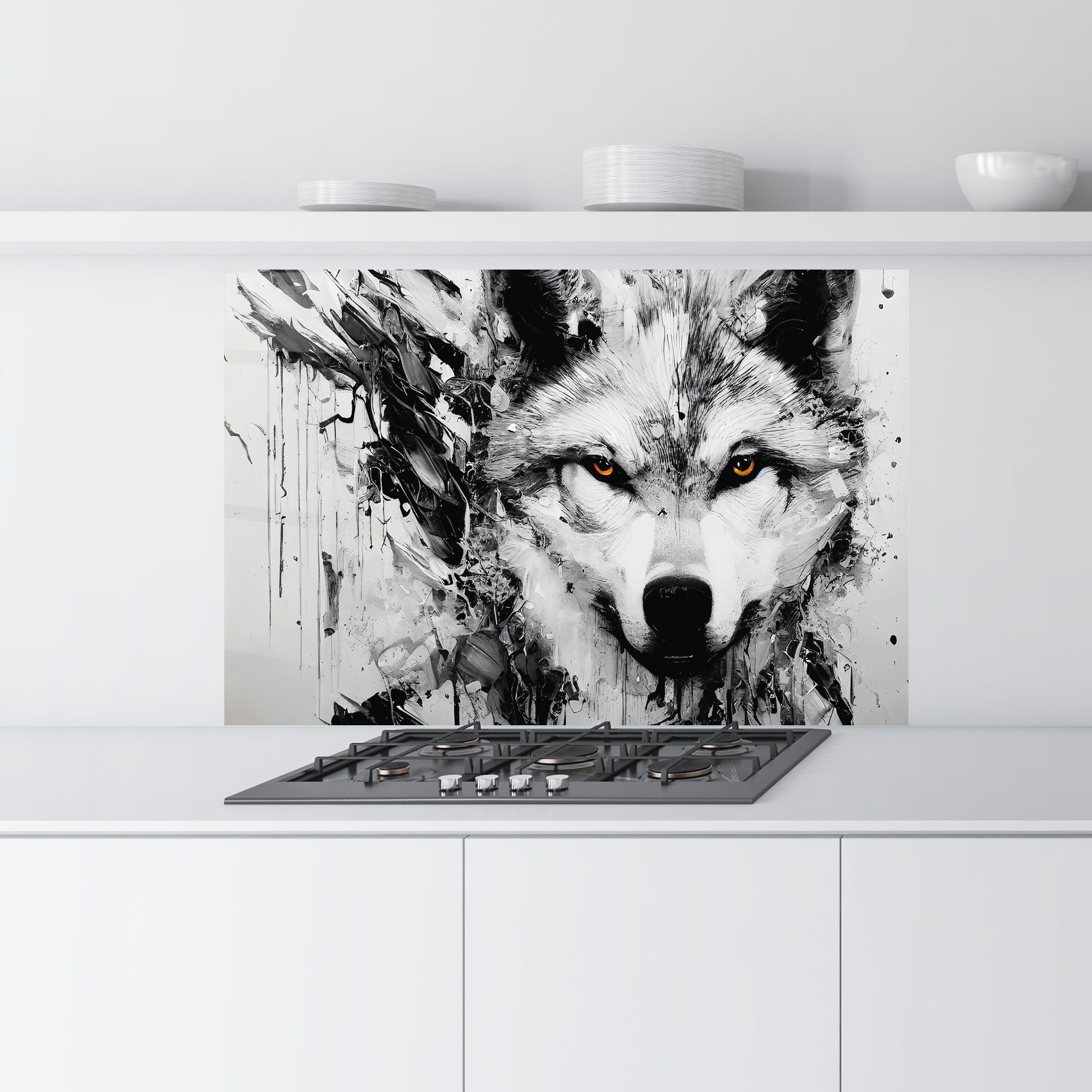 Grey Wolf Portrait mockup 9
