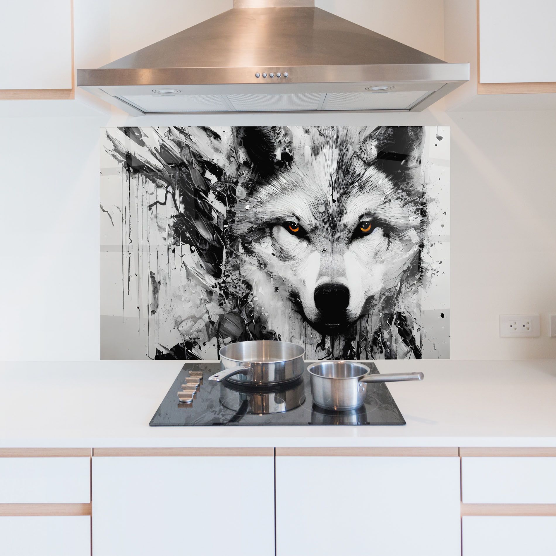 Grey Wolf Portrait mockup 5