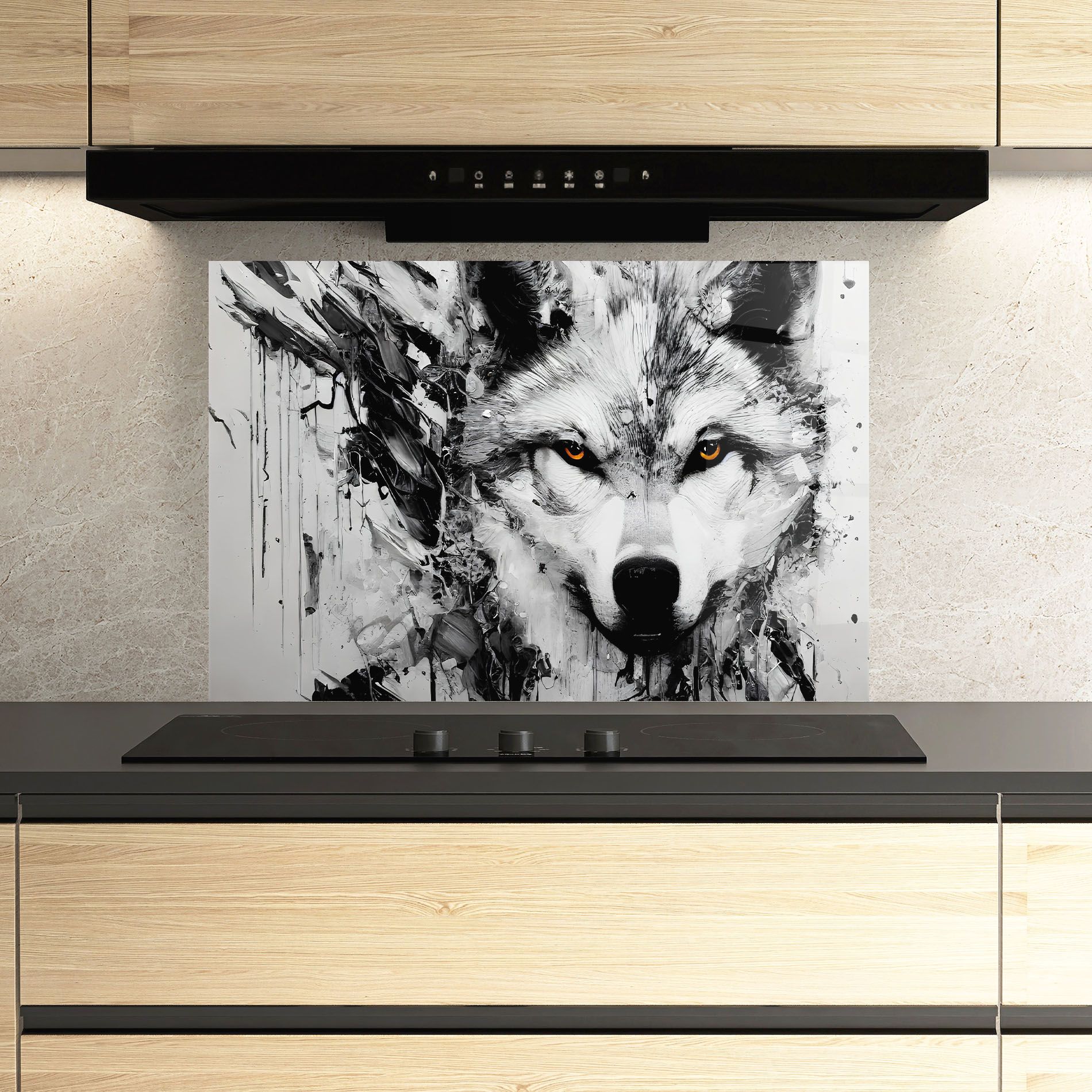 Grey Wolf Portrait mockup 3