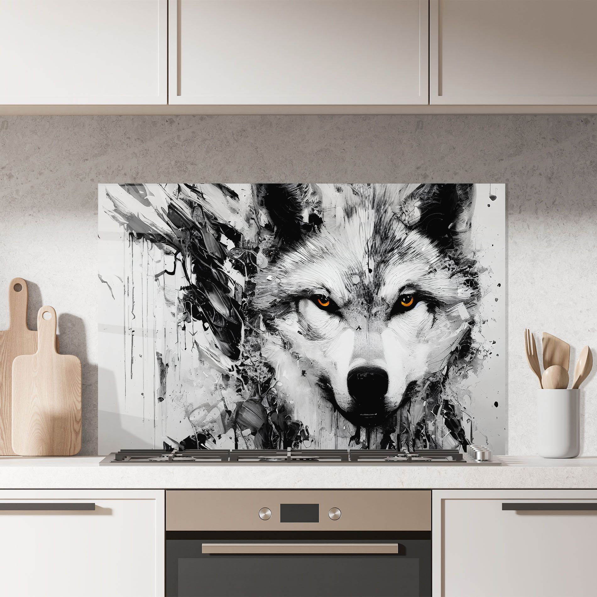 Grey Wolf Portrait mockup 7