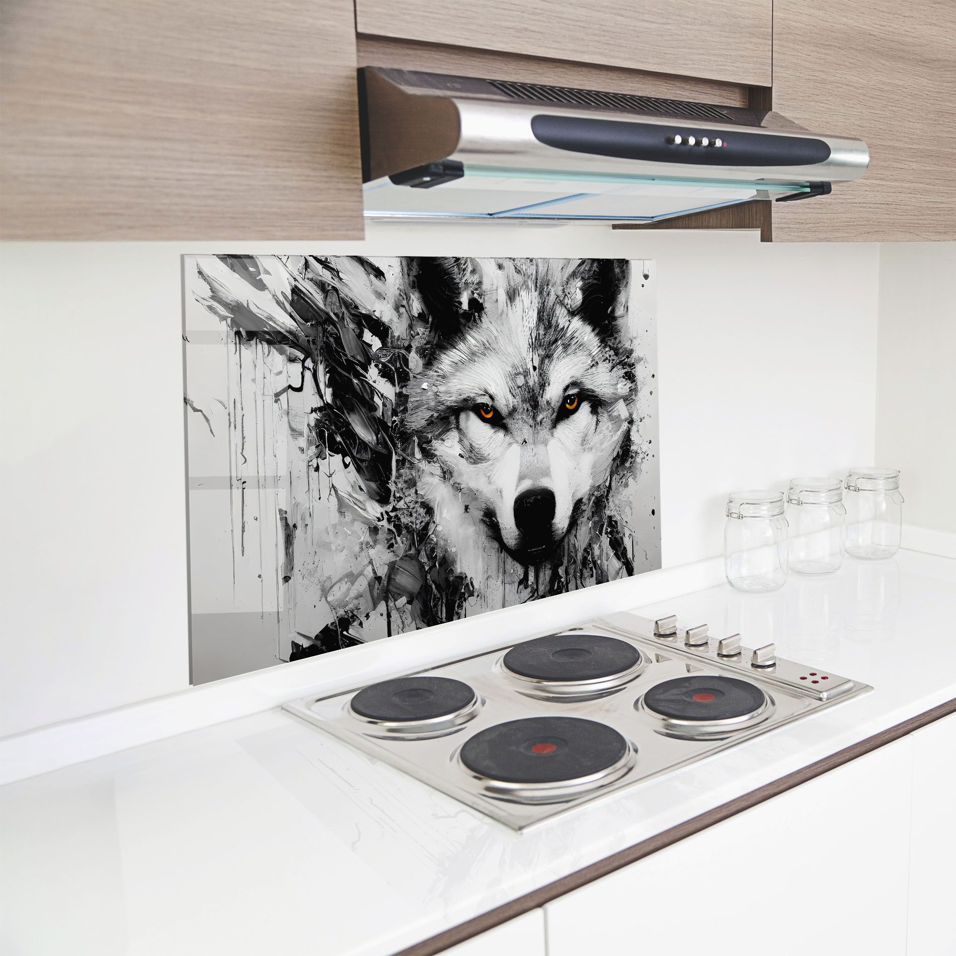 Grey Wolf Portrait mockup 8