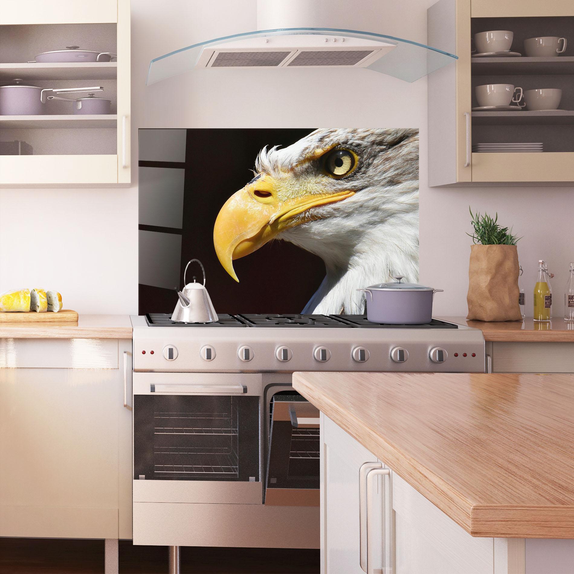 Стъклен панел за кухня Eagle Close Up mockup 1