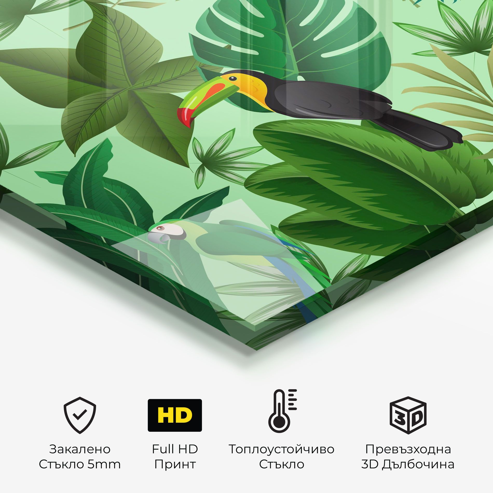 Green Jungle Birds mockup 2