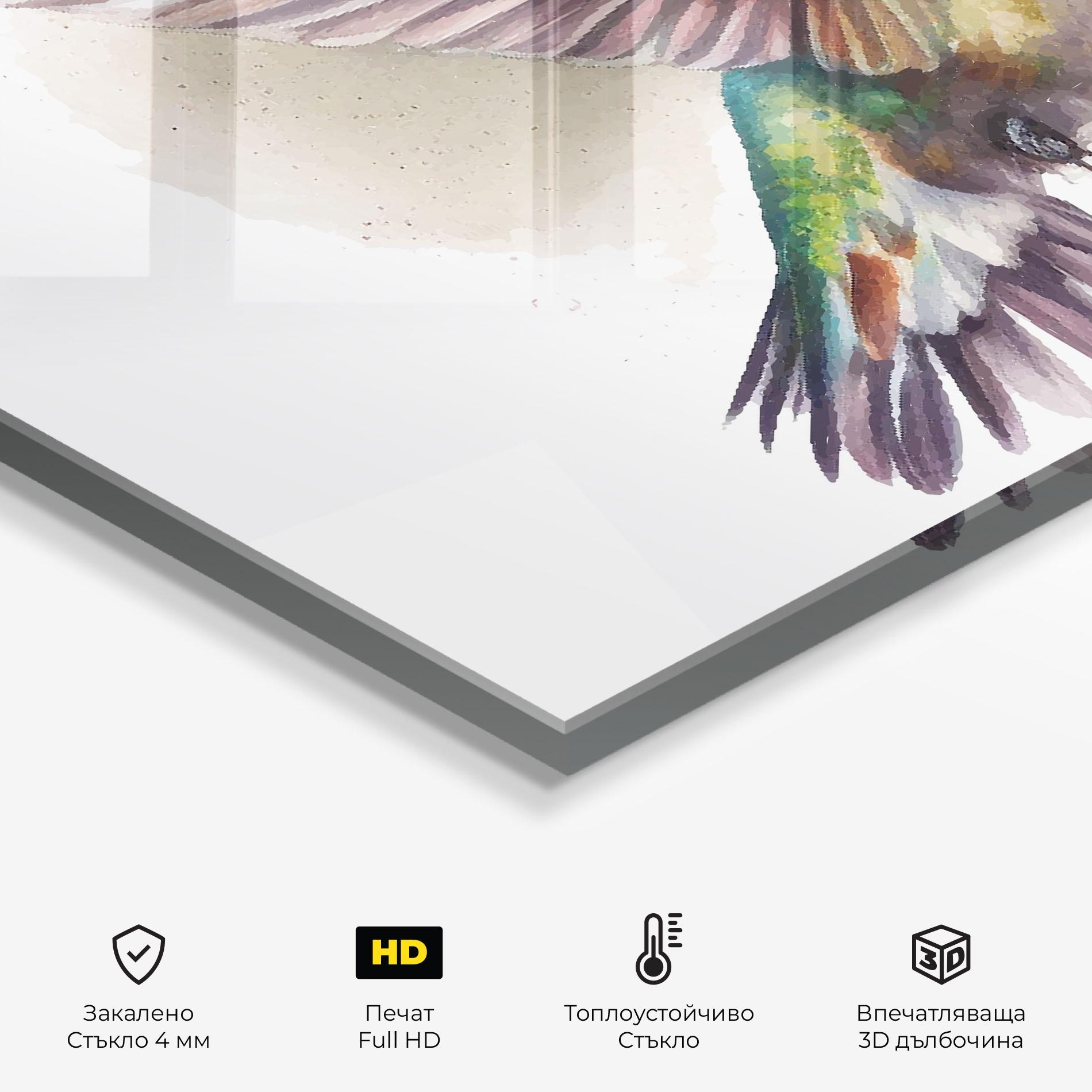 Стъклен панел за кухня Beautiful Bird mockup 2