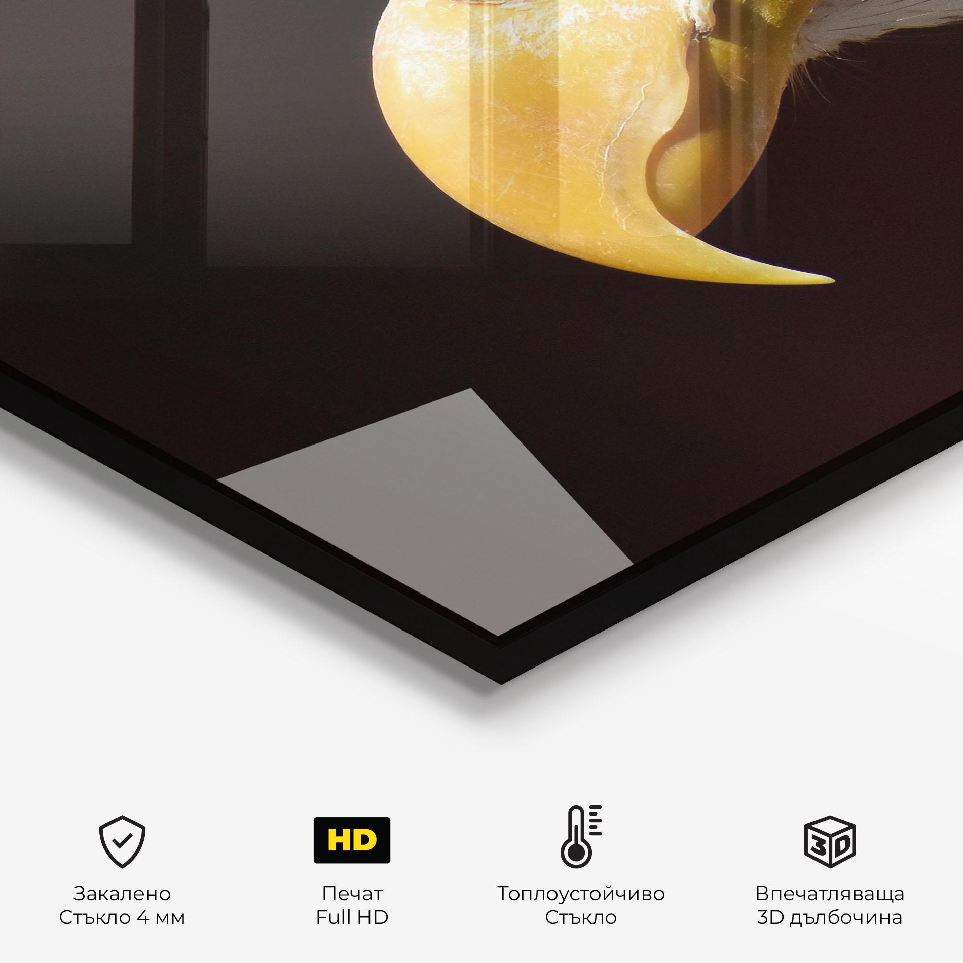 Стъклен панел за кухня Eagle Close Up mockup 2