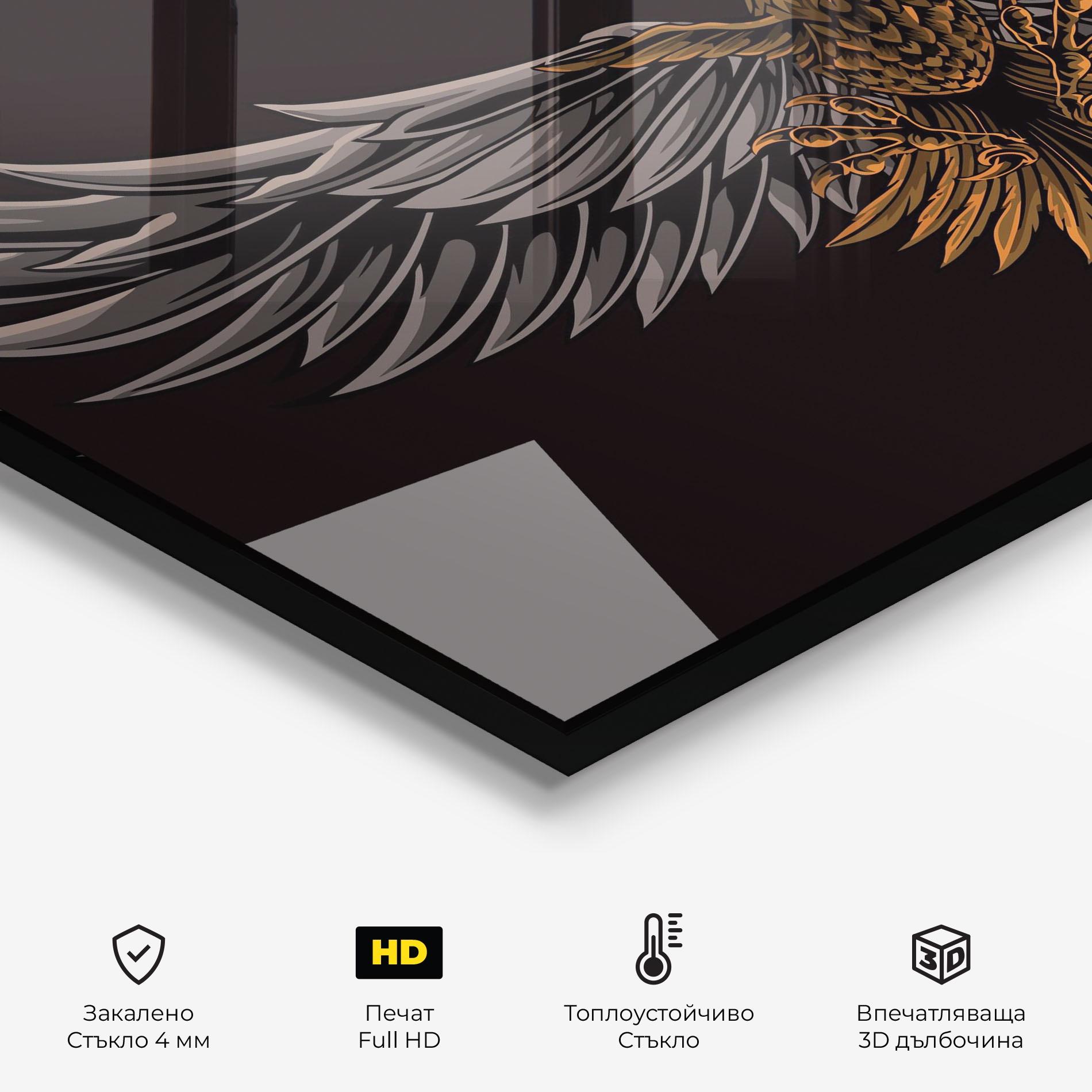 Стъклен панел за кухня Flapping Wings mockup 2