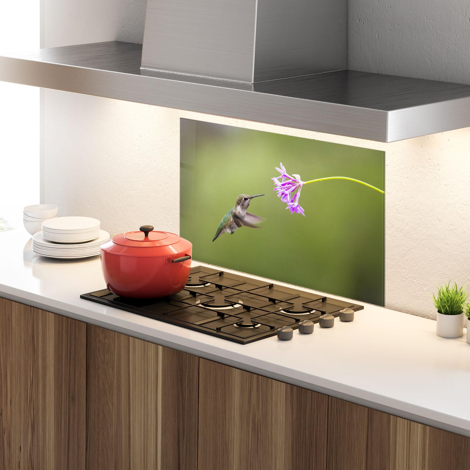 Стъклен панел за кухня Cute Hummingbird mockup 4