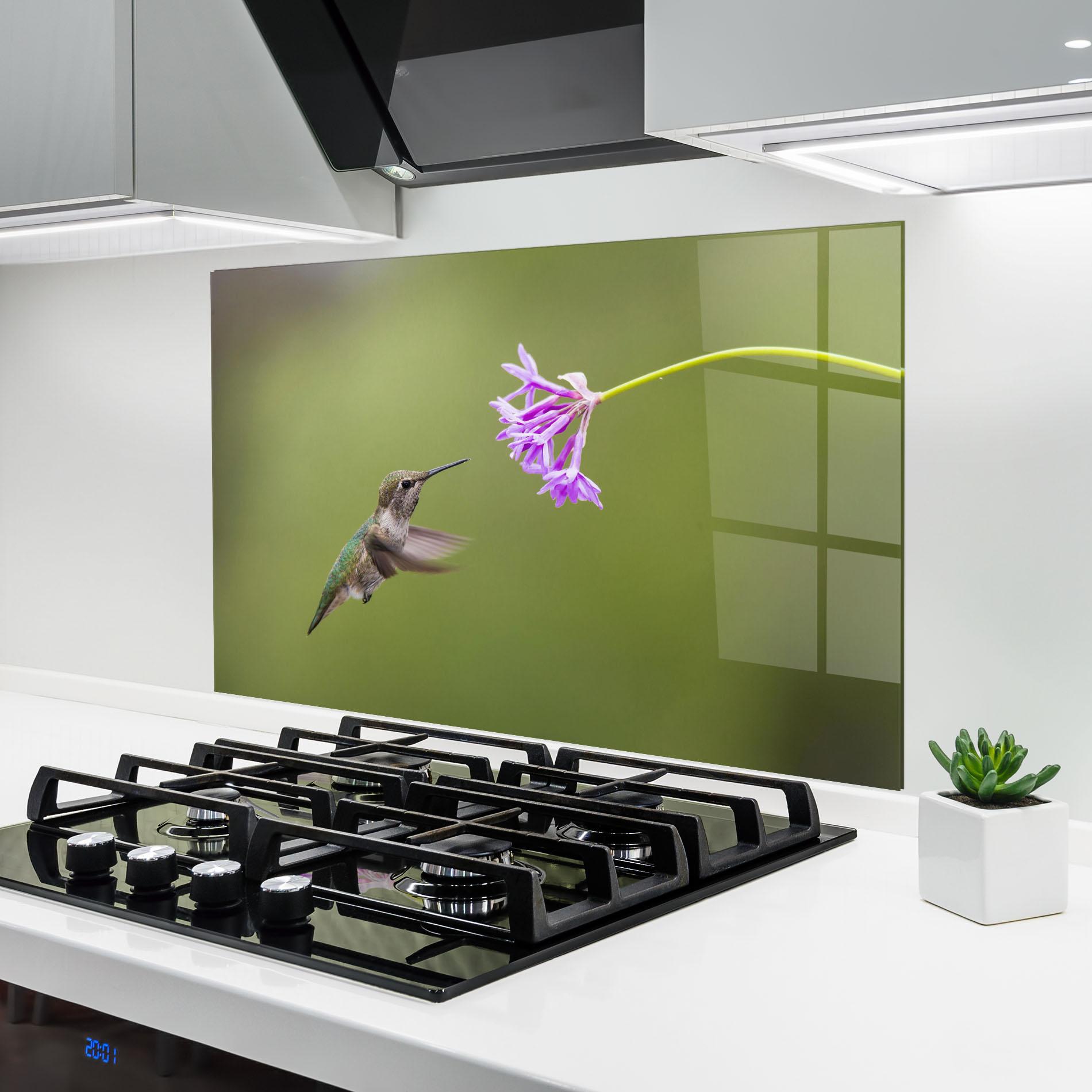 Стъклен панел за кухня Cute Hummingbird mockup 6