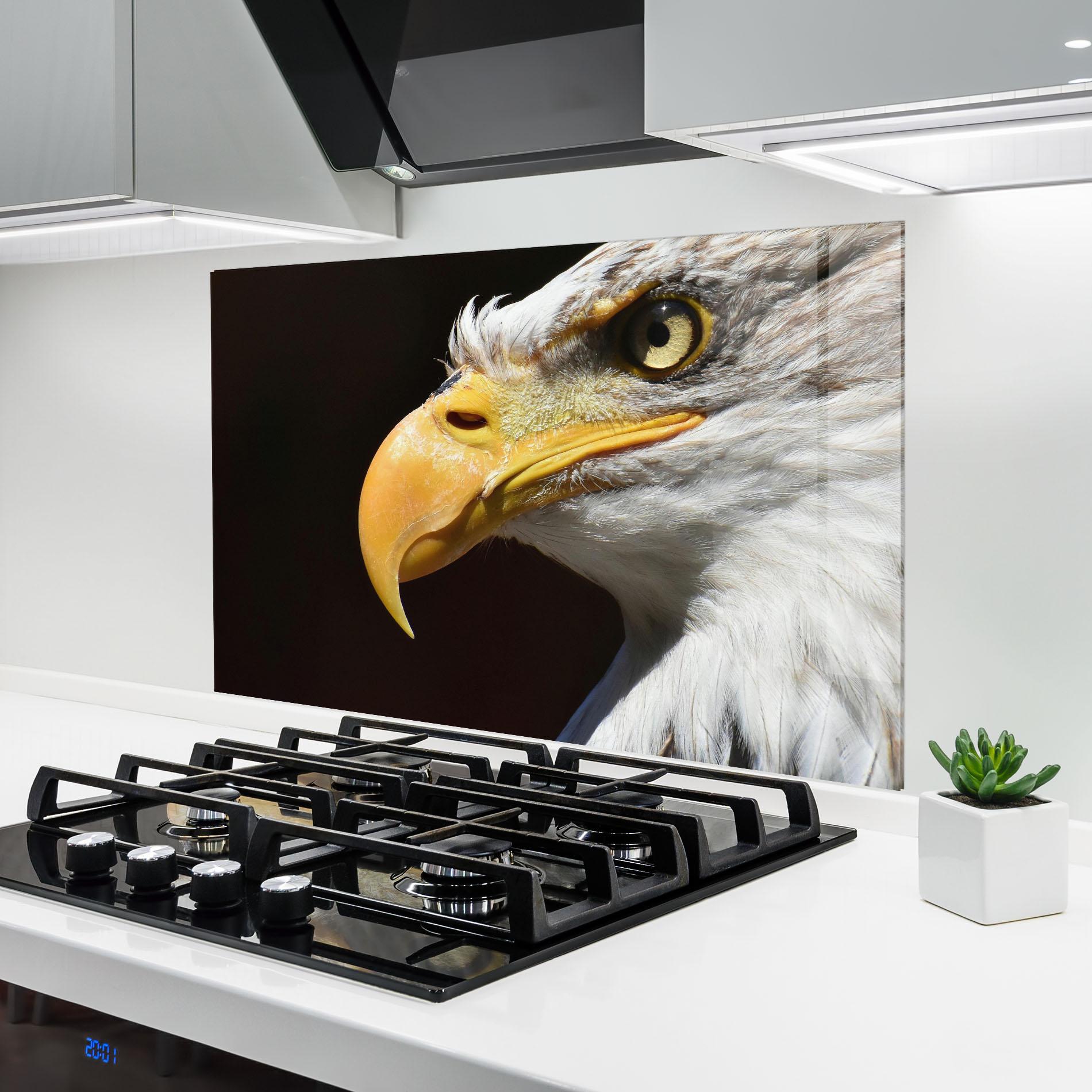 Стъклен панел за кухня Eagle Close Up mockup 6