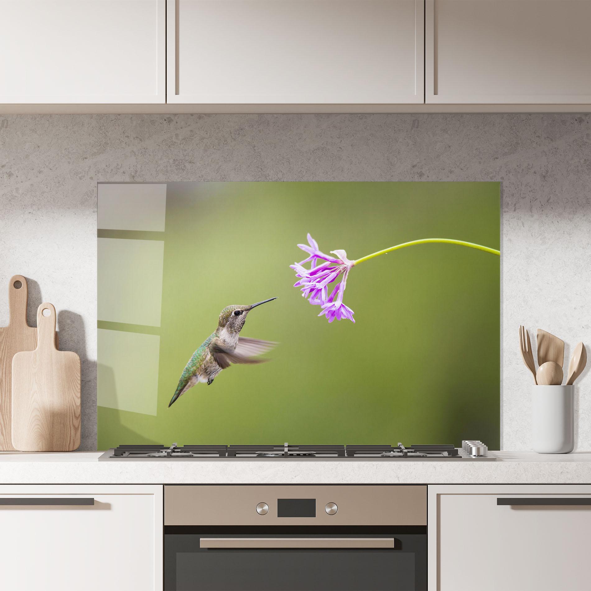 Стъклен панел за кухня Cute Hummingbird mockup 7