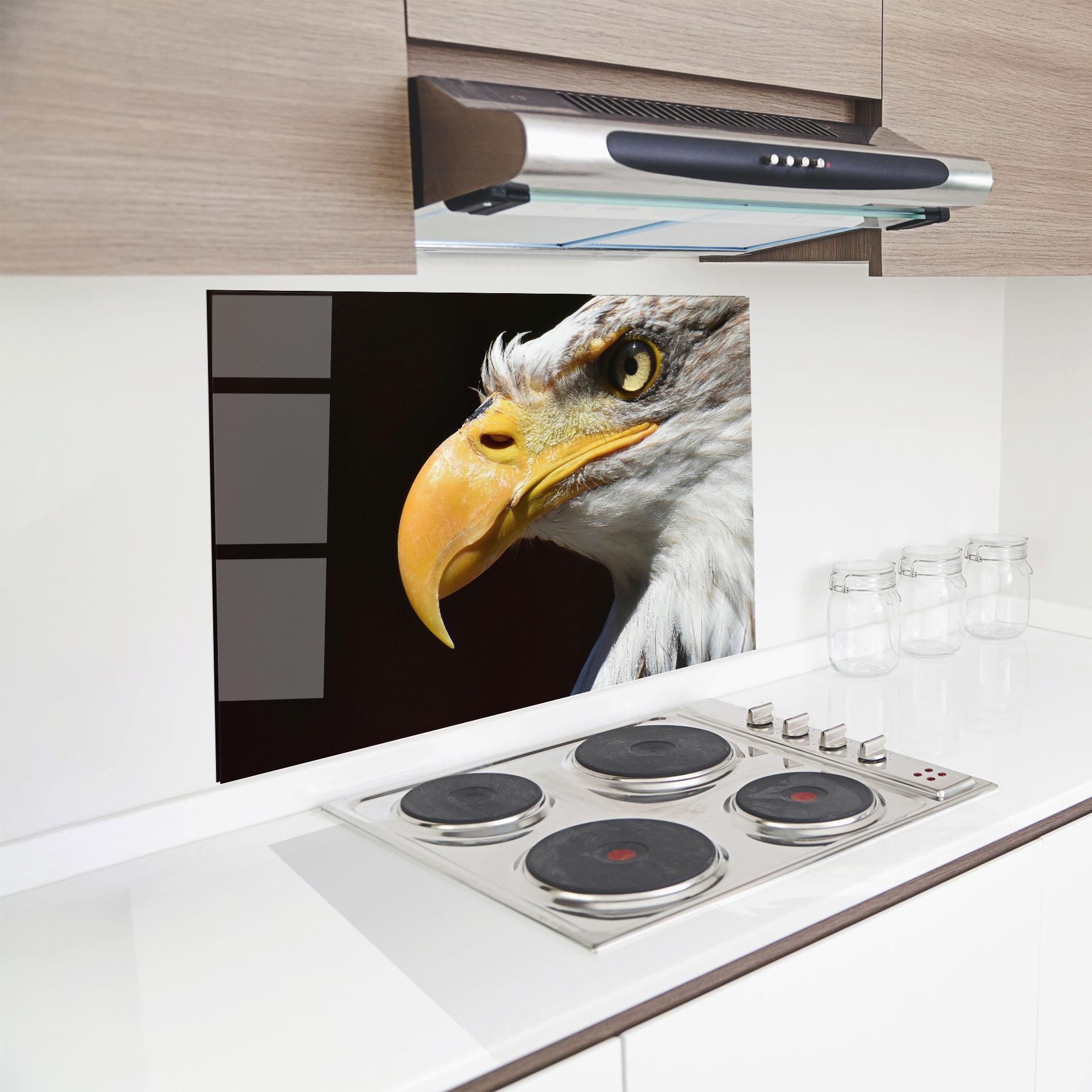 Стъклен панел за кухня Eagle Close Up mockup 8