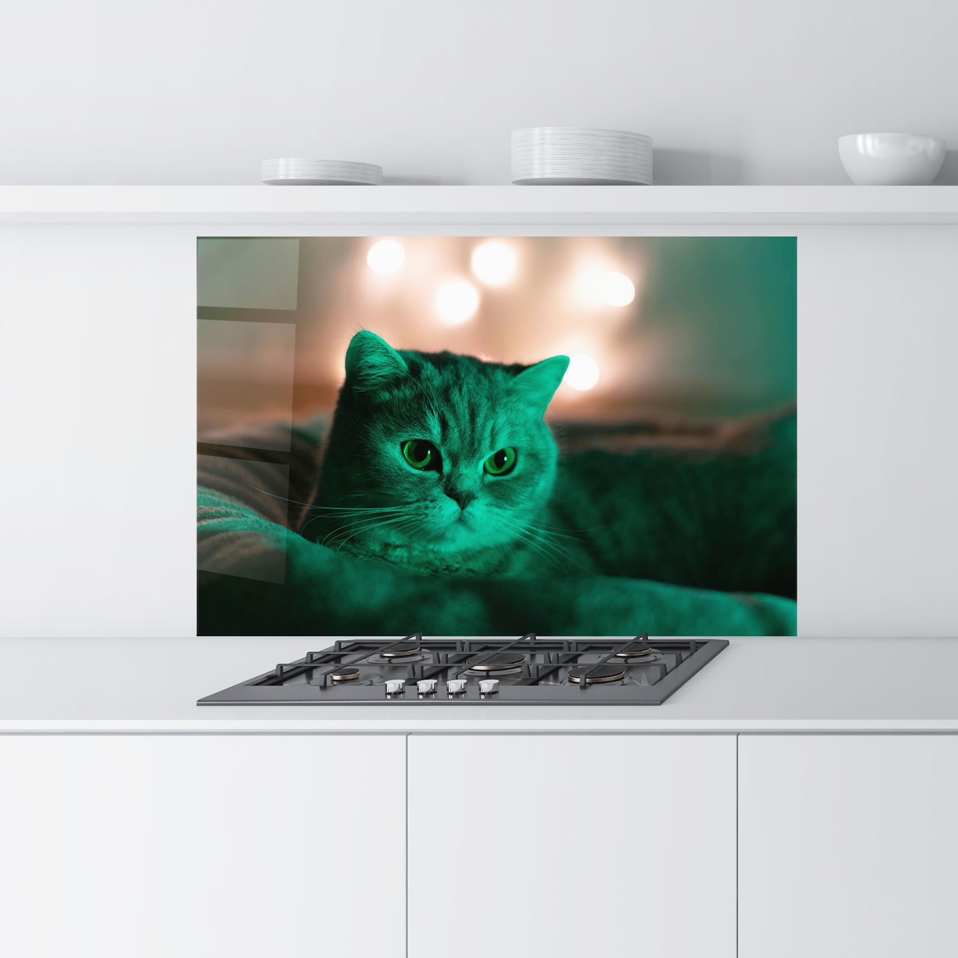 Green Light Cat mockup 9