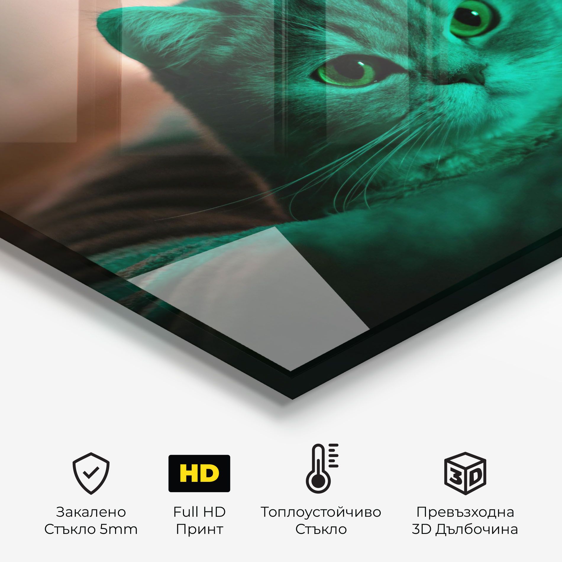 Green Light Cat mockup 2