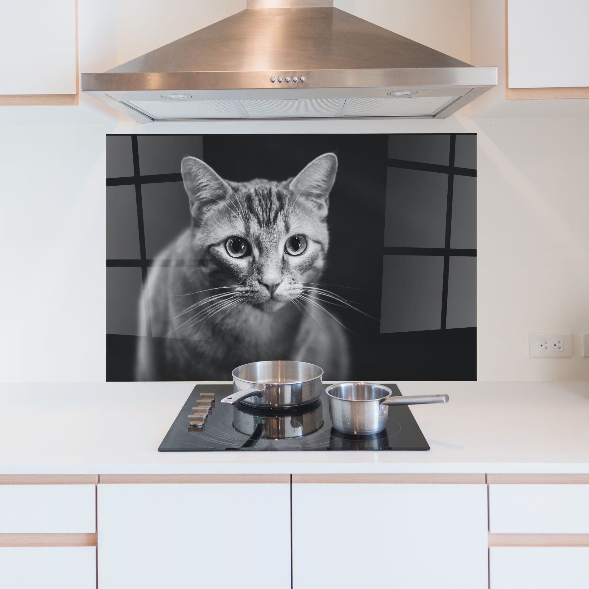 Grey Kitty On Black mockup 5
