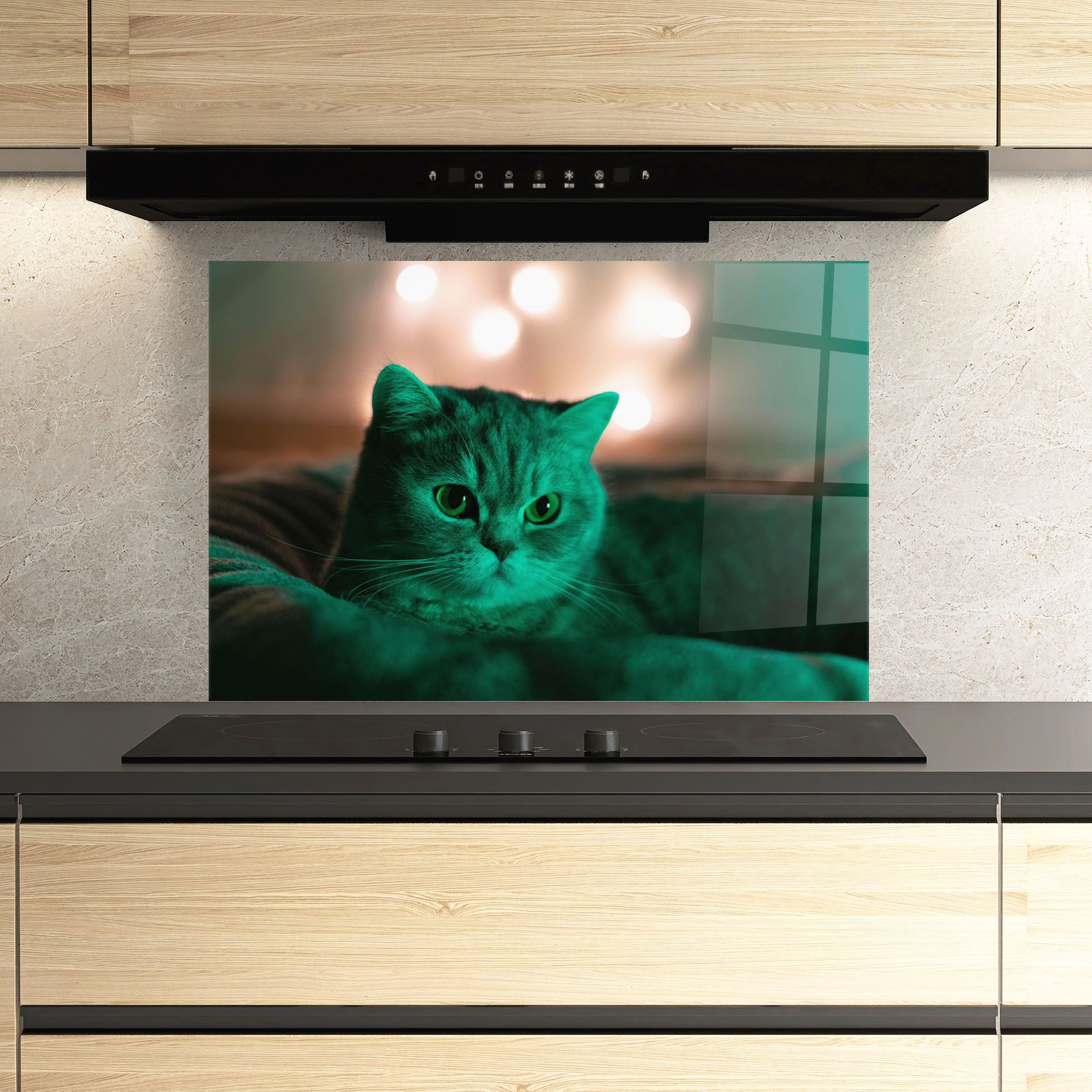 Green Light Cat mockup 3