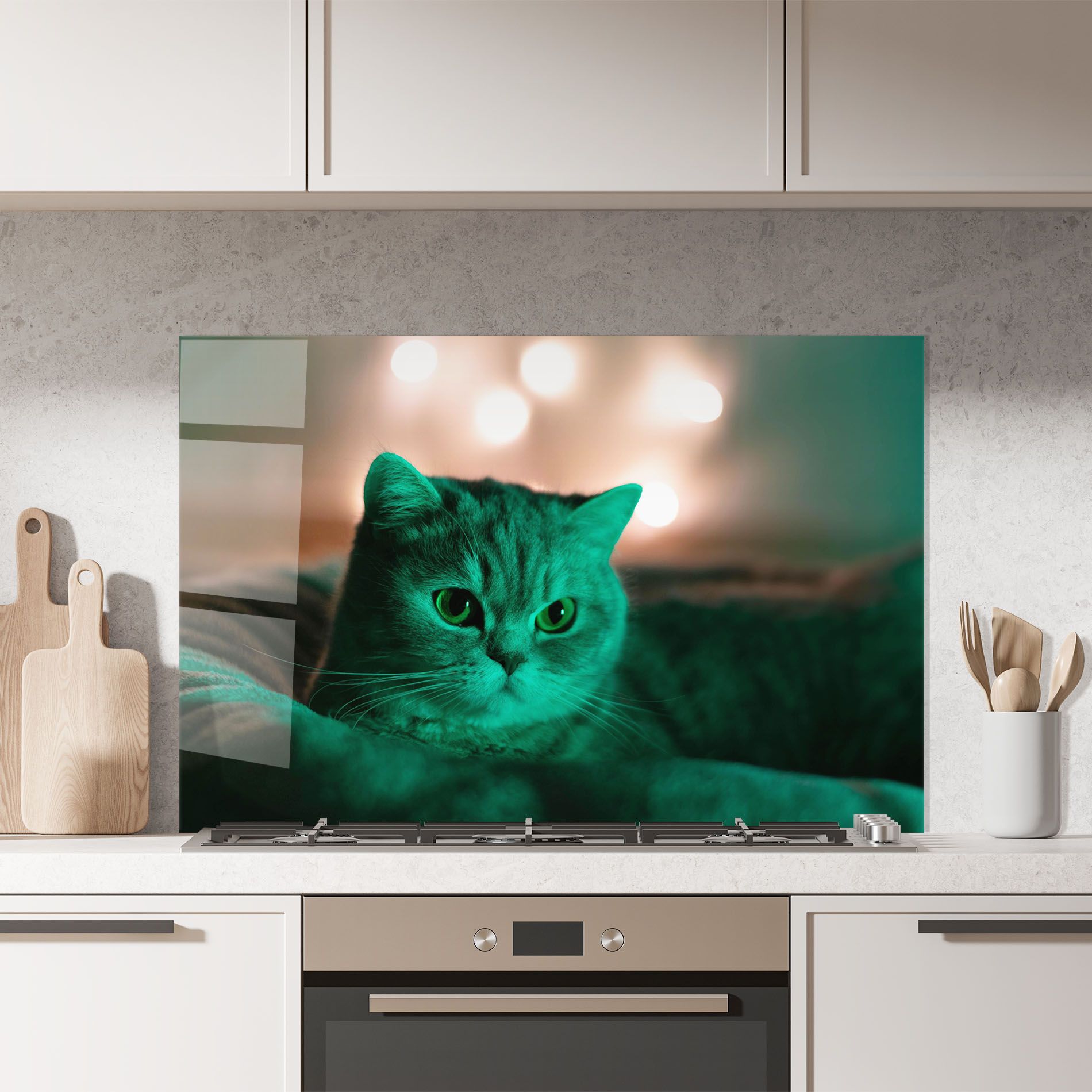 Green Light Cat mockup 7