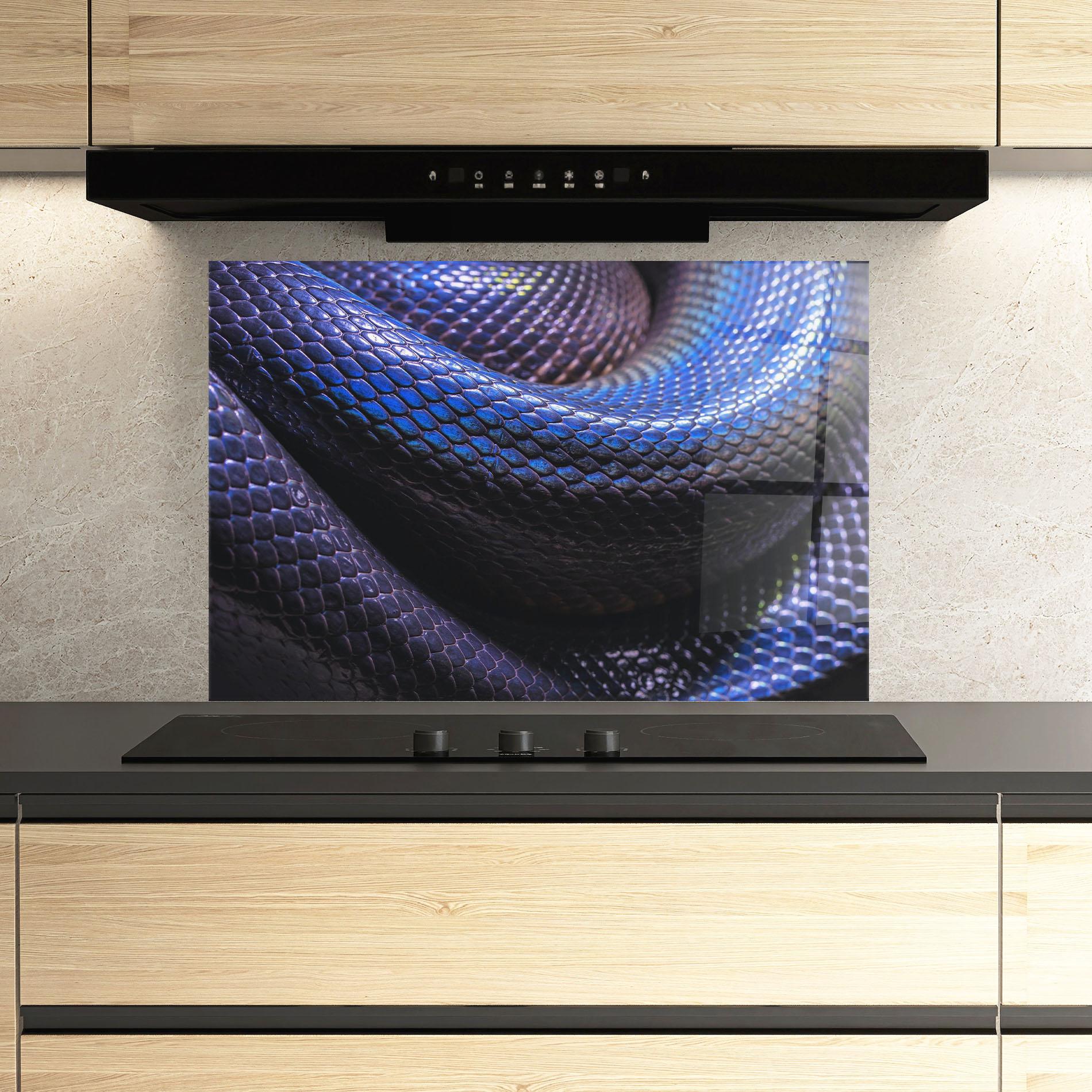 Стъклен панел за кухня Snake Skin mockup 3