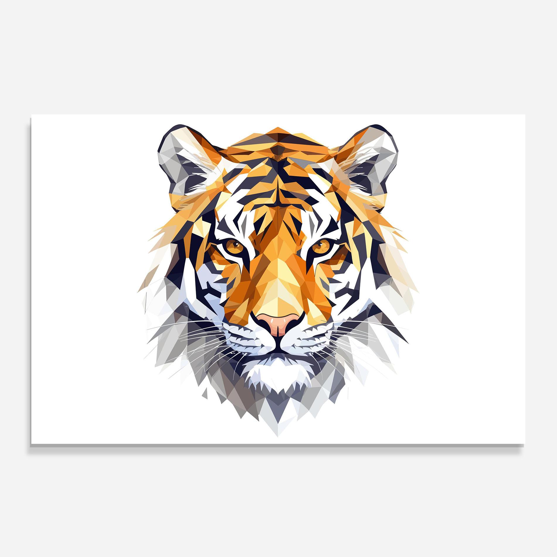 Стъклен панел за кухня Beautifu Tiger Portrait mockup 0