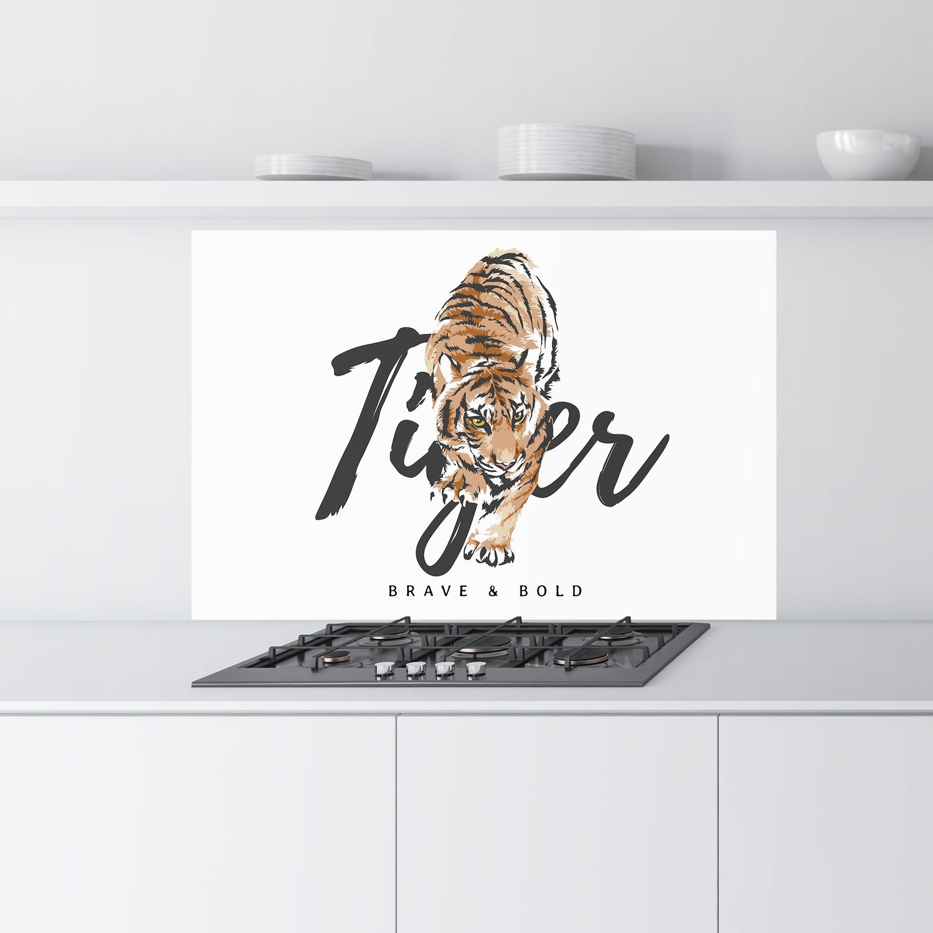 Стъклен панел за кухня Brave And Bold mockup 9