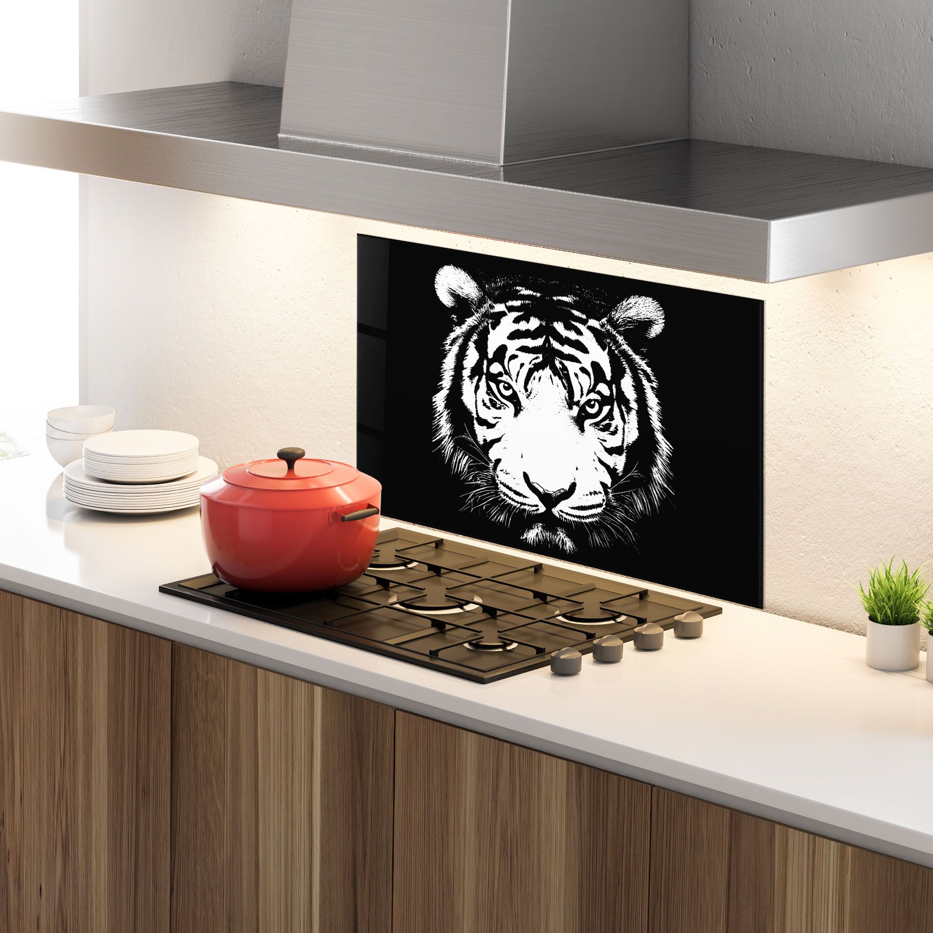 White Head Tiger mockup 4