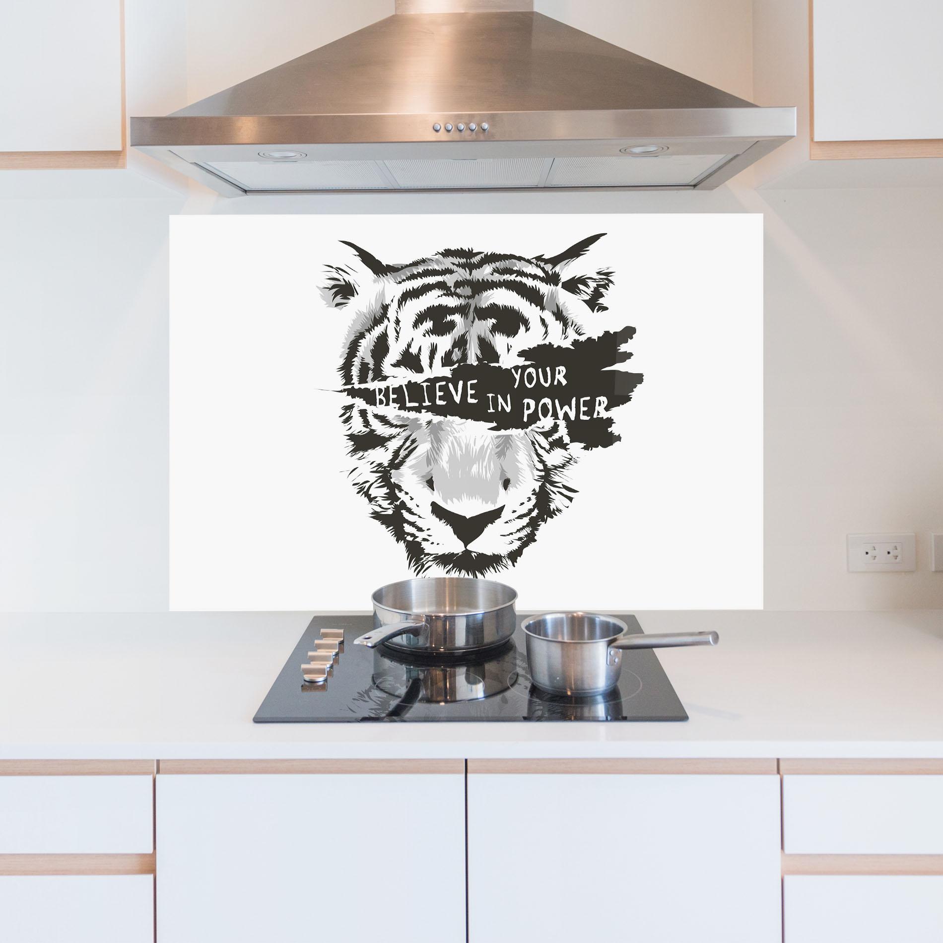 Стъклен панел за кухня Belive In Your Power mockup 5