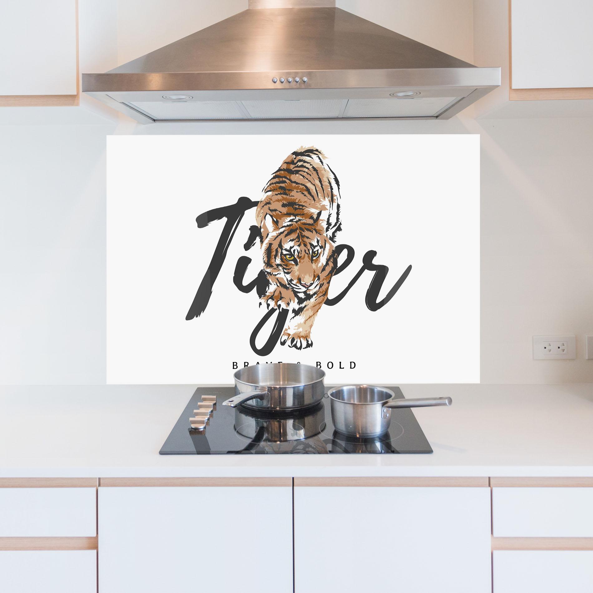 Стъклен панел за кухня Brave And Bold mockup 5