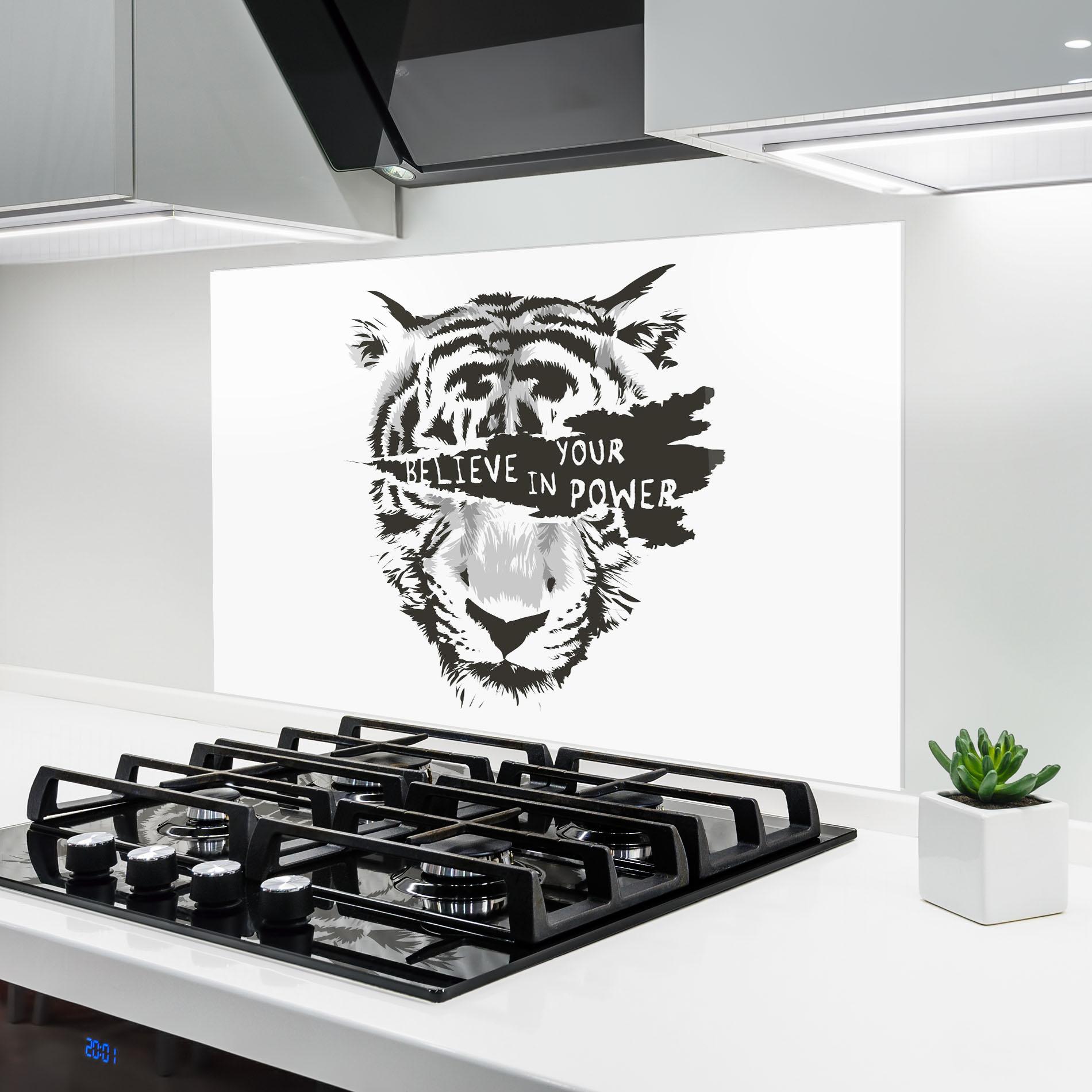 Стъклен панел за кухня Belive In Your Power mockup 6